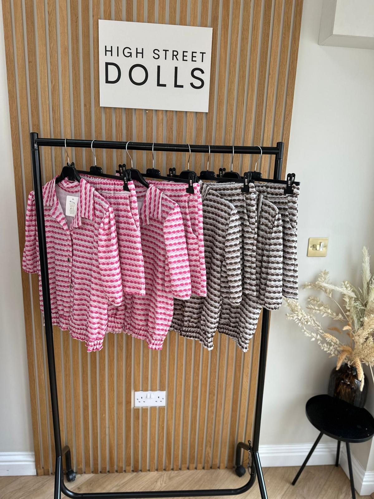 Morgan Striped Top and Shorts Set Summer Holiday Outfit