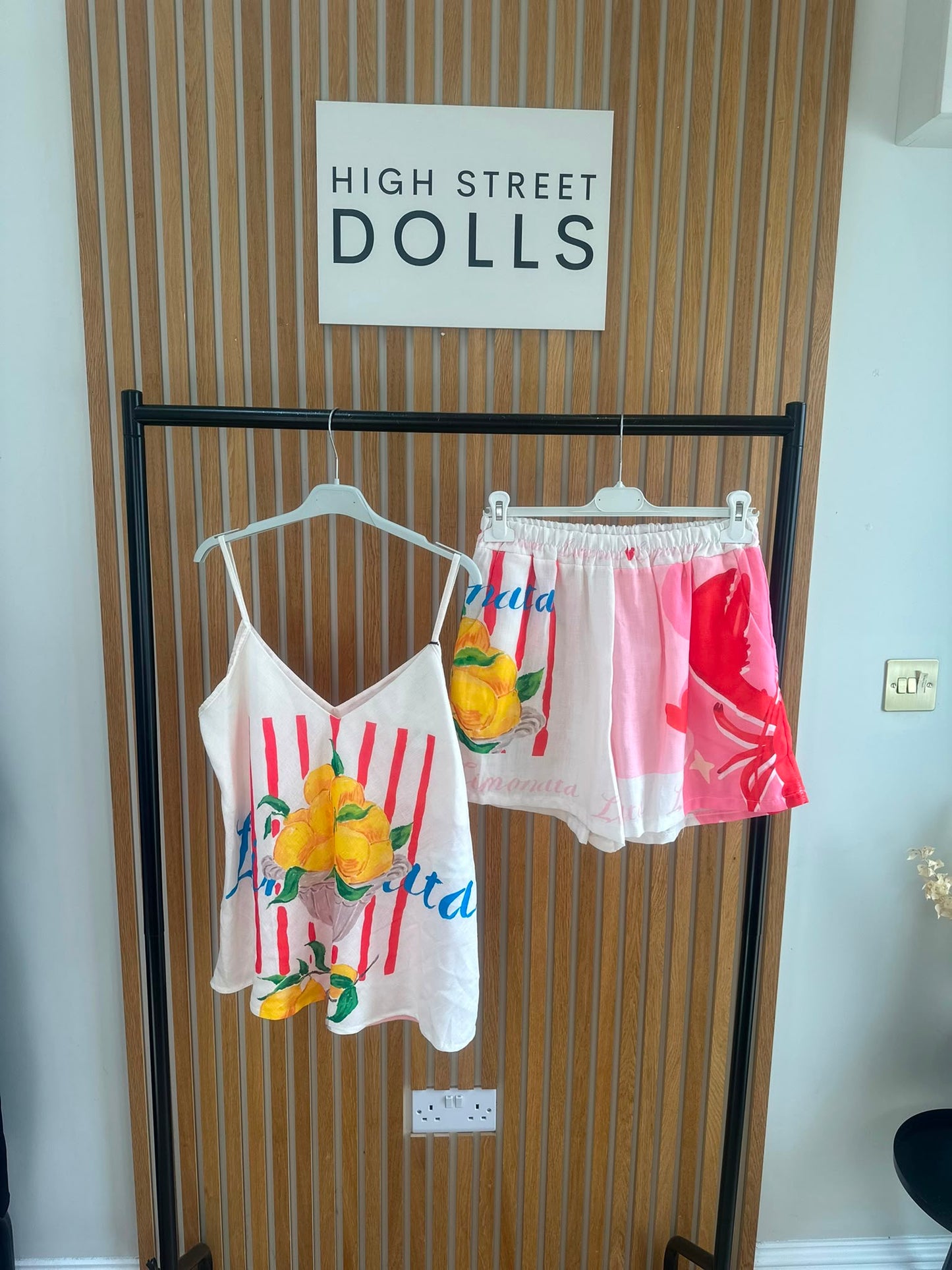 Dominica Strap Top and Shorts Bright Summer Prints Holiday Spaghetti Strap Co Ord Two Piece