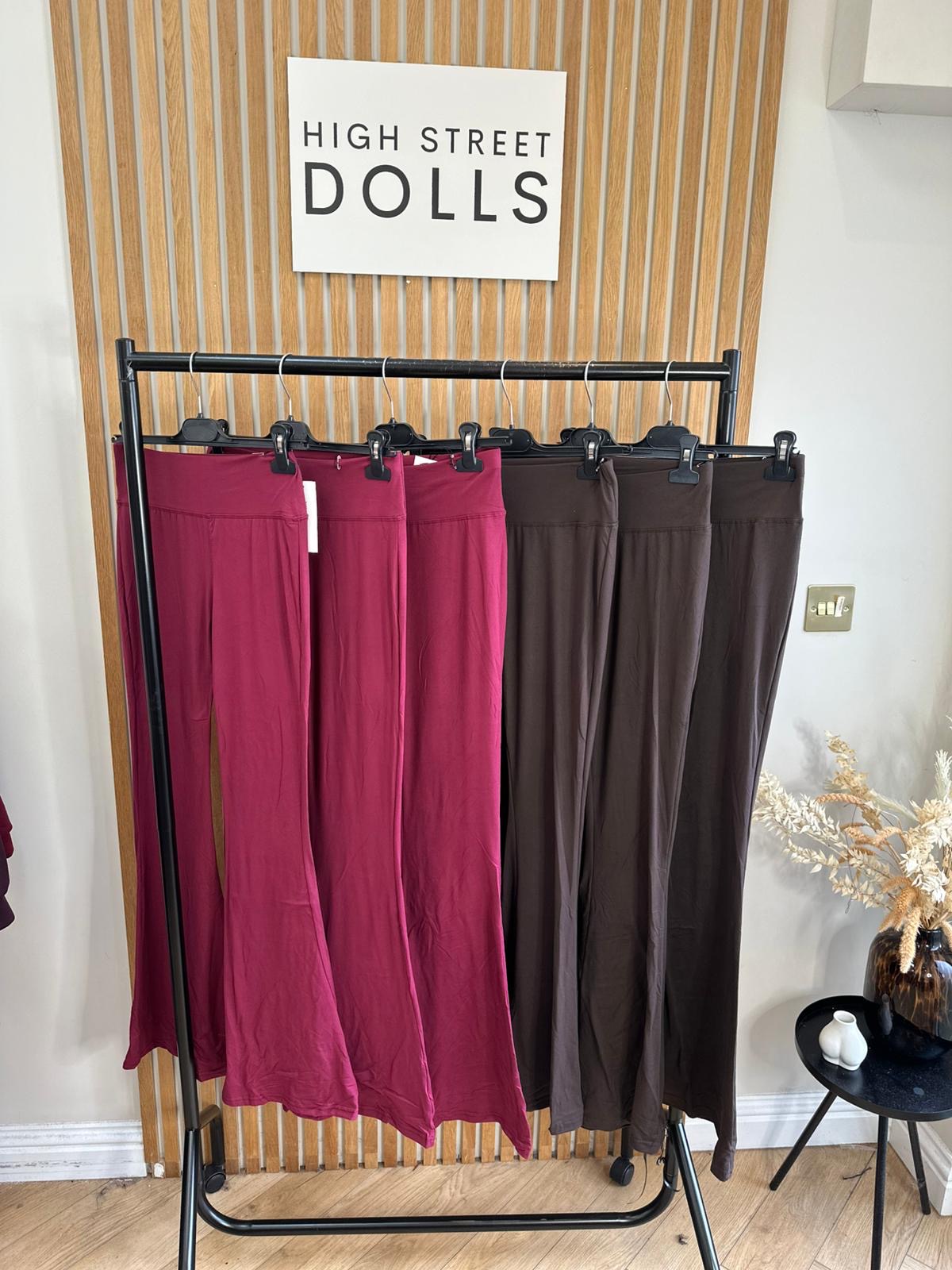 Erin Lycra Flare Trousers Fitted Leggings Activewear Autumn Winter