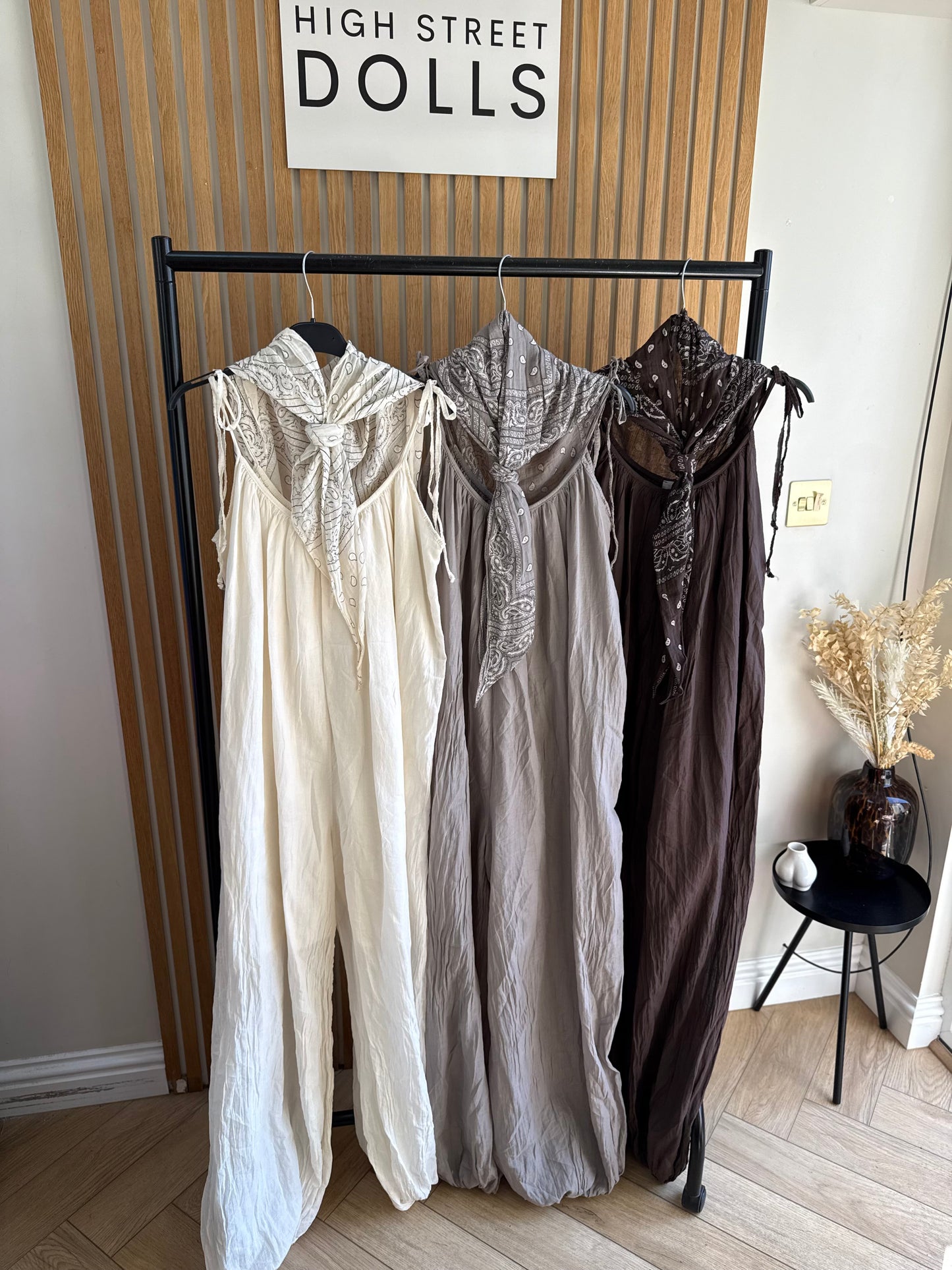 Jasmine Harem Jumpsuit Boho Light Weight Material Women’s Summer Holiday Printed Scarf Included