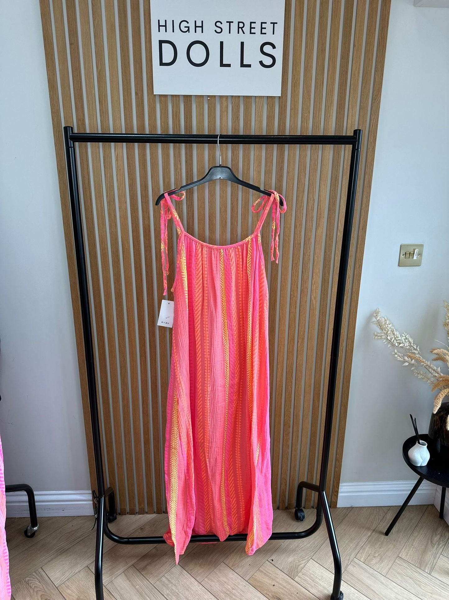 Daphne Printed Dress Maxi Length Stripe Print Holiday Summer