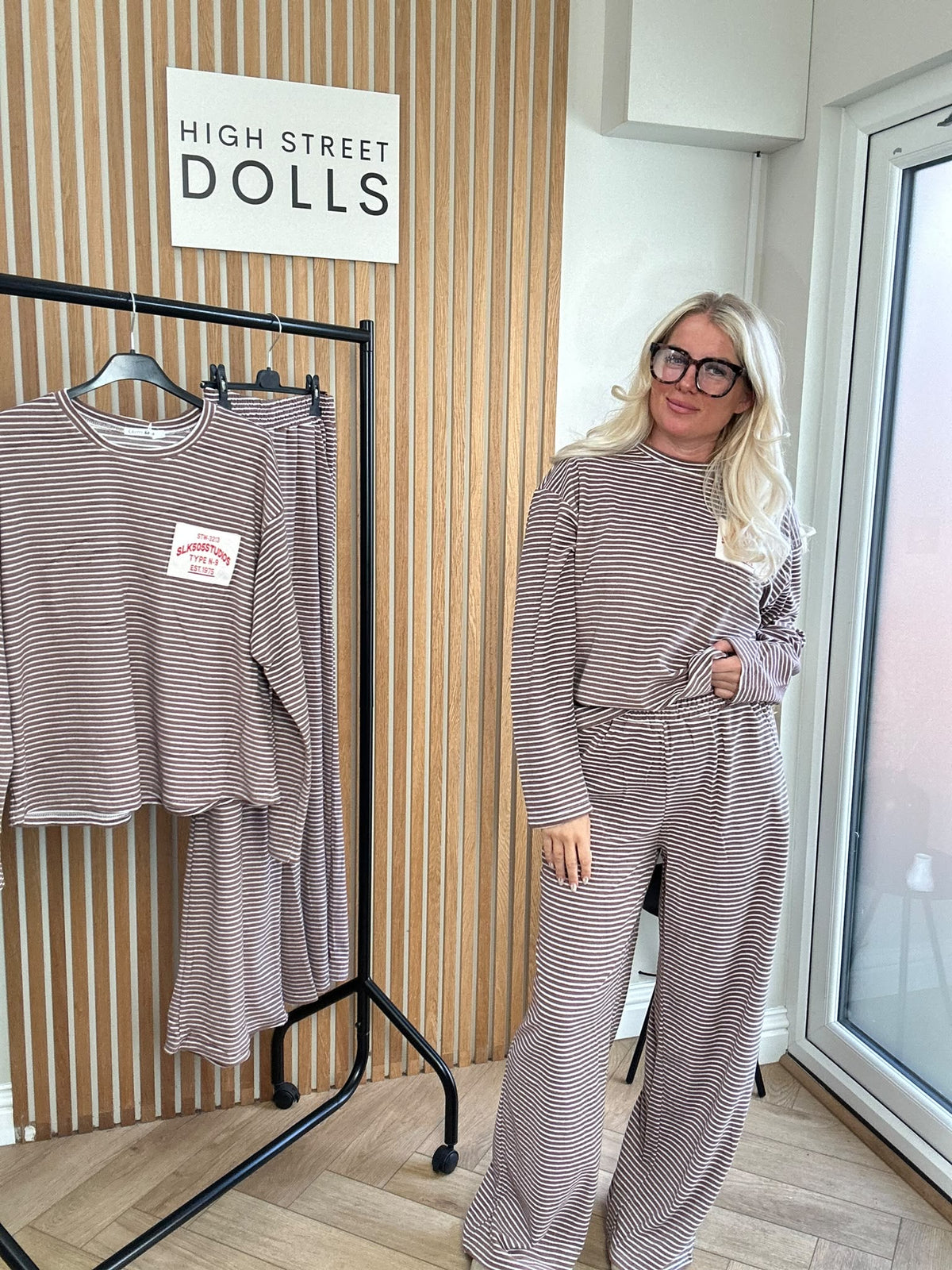 Tori Striped Lounge Set – Women’s Co-Ord Loungewear, Autumn Winter, Soft Lightweight Fabric