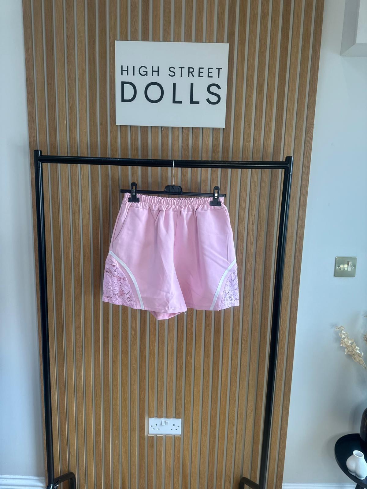 Sugar Lace Shorts Activewear Stripe Details Spring Summer Holiday Elastic Waistband