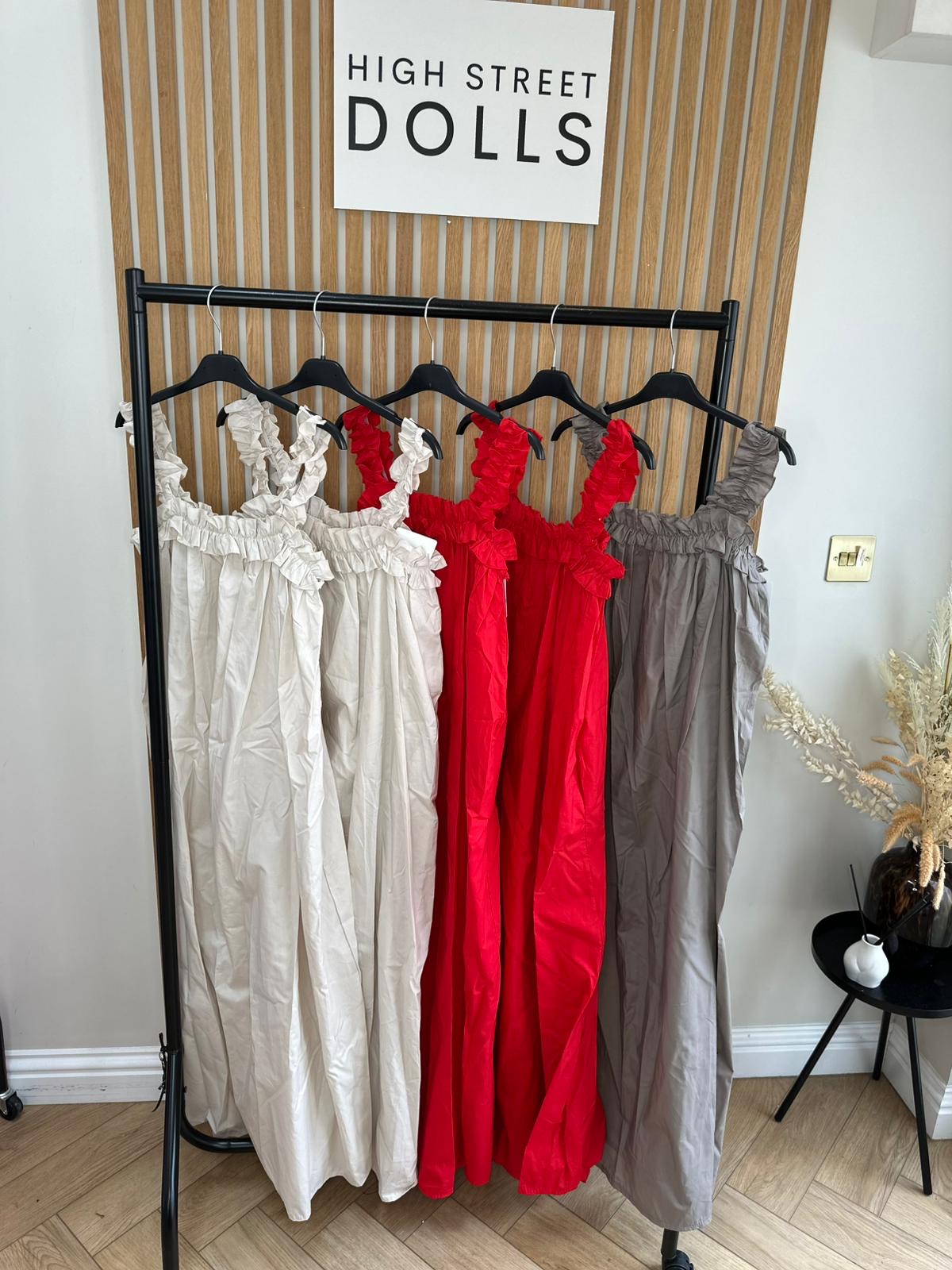 Sofia Maxi Dress Ruffle Straps Holiday Summer Outfit