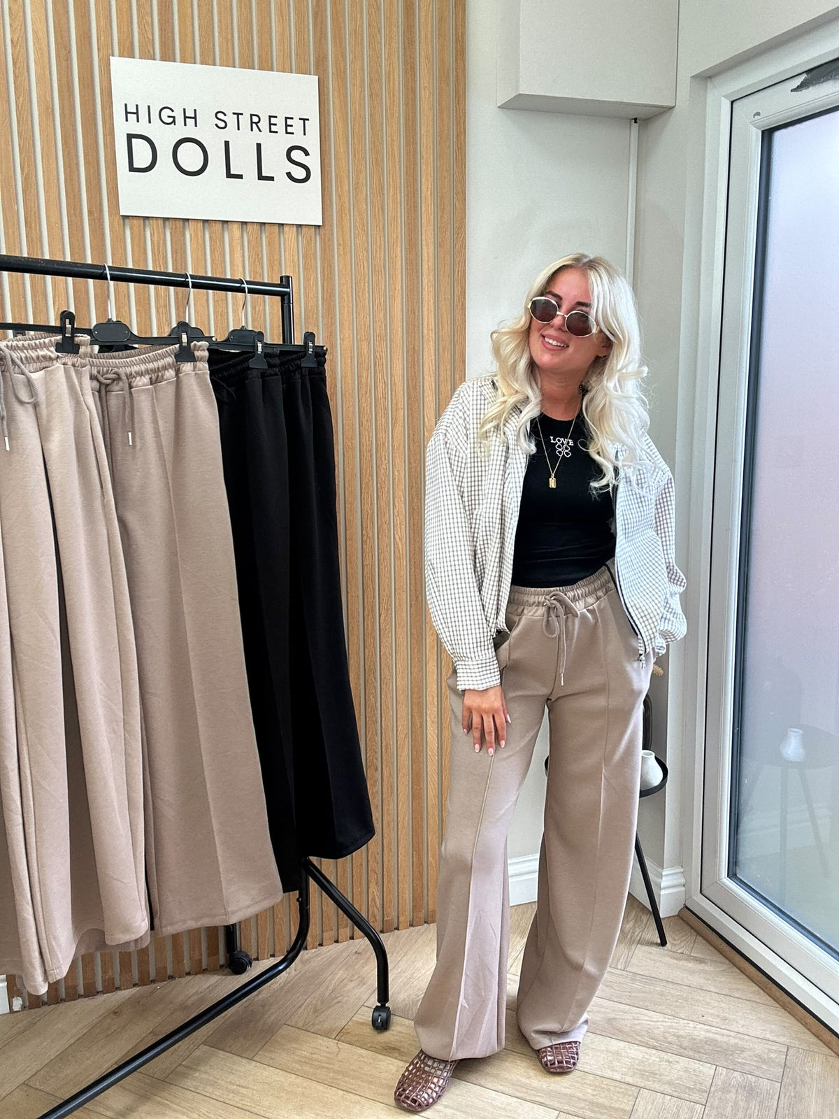 Evie Women’s Wide Leg Trousers Joggers with Drawstring Waist – Autumn Winter