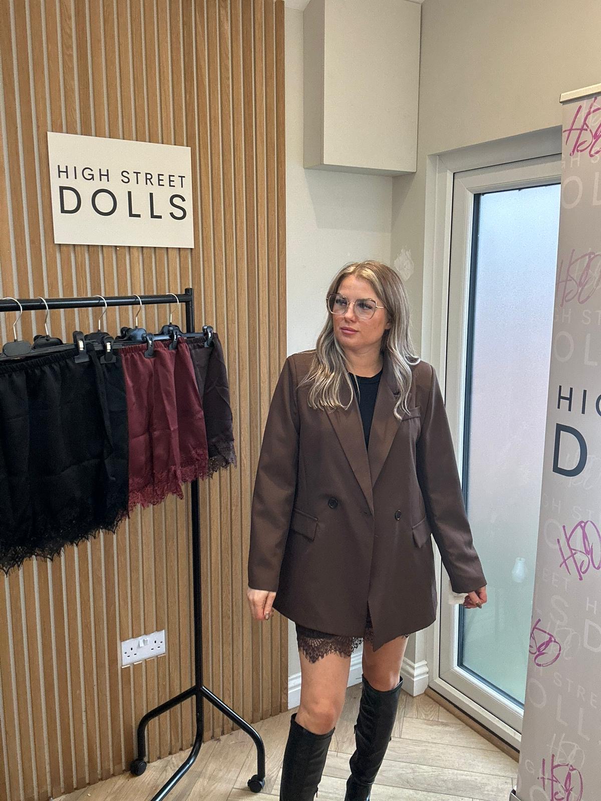 Adele Mini Skirt Lace Details  Autumn Winter Festive Christmas