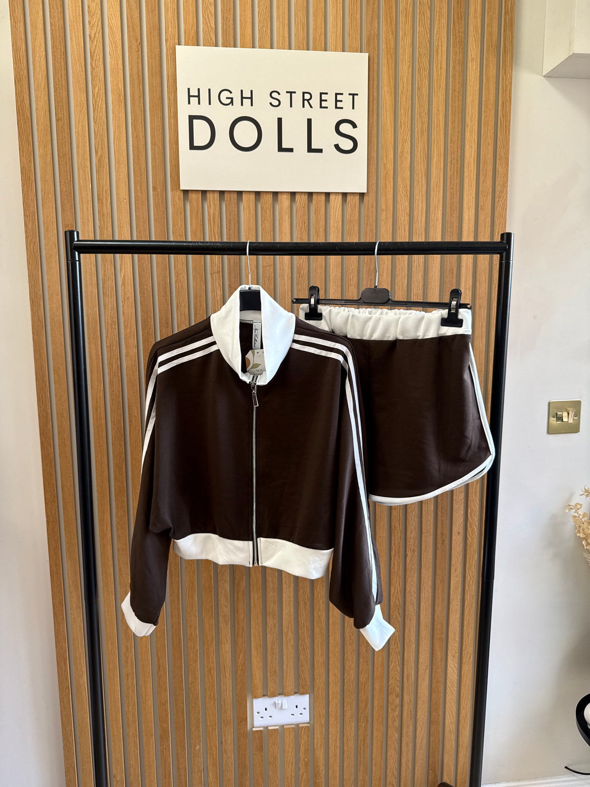 Harlow Striped Zip-Up Hoodie & Shorts Co-Ord Set Women’s Two-Piece Summer to Autumn