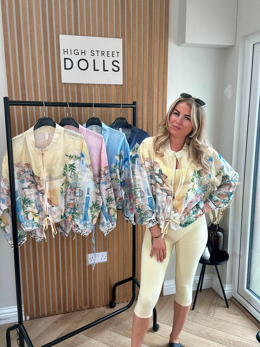 Caterina Jacket Light Weight Material Summer Colourful Prints Holiday