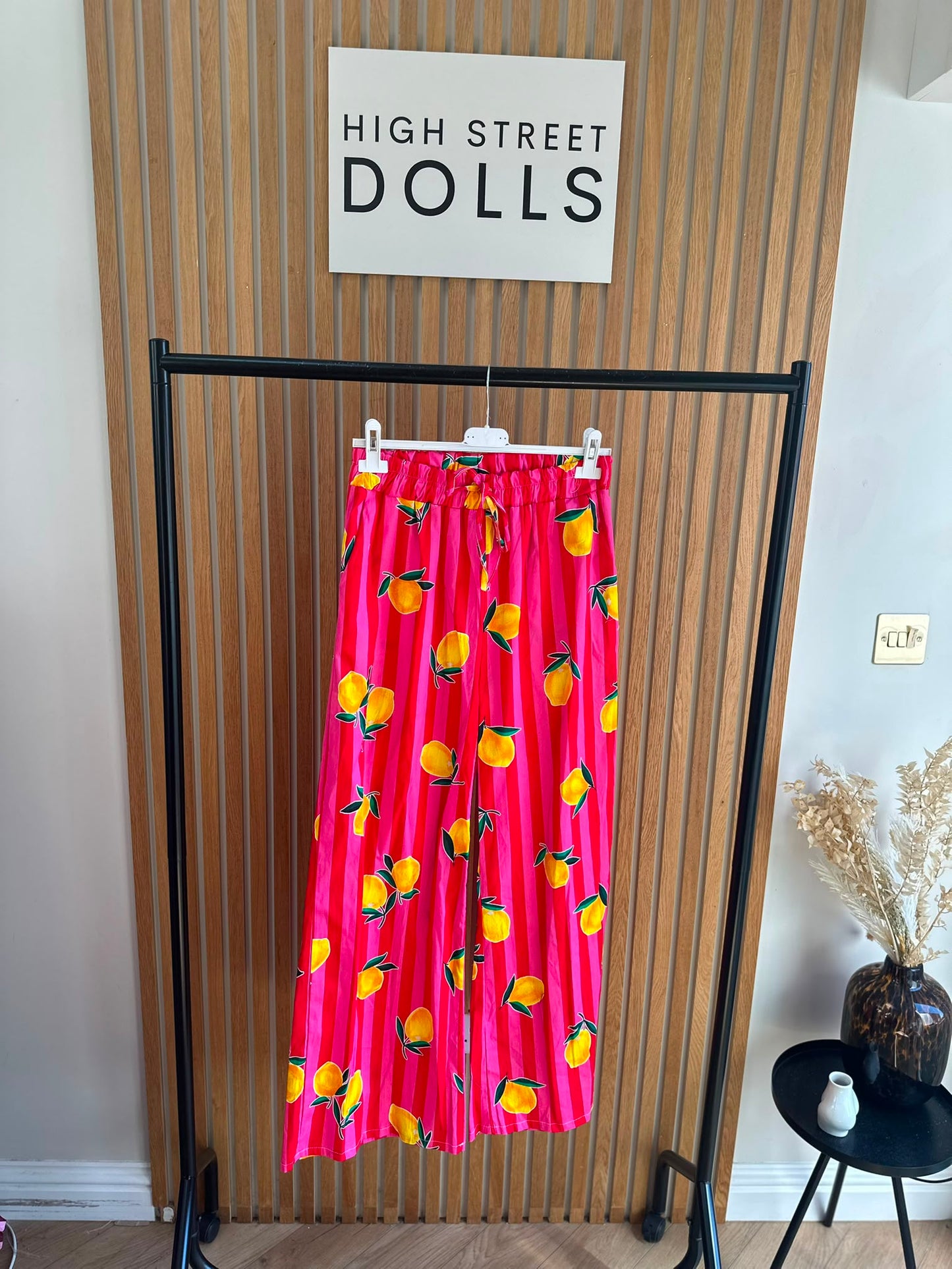 Clementine Wide Leg Trousers Light Weight Style Summer Lemon