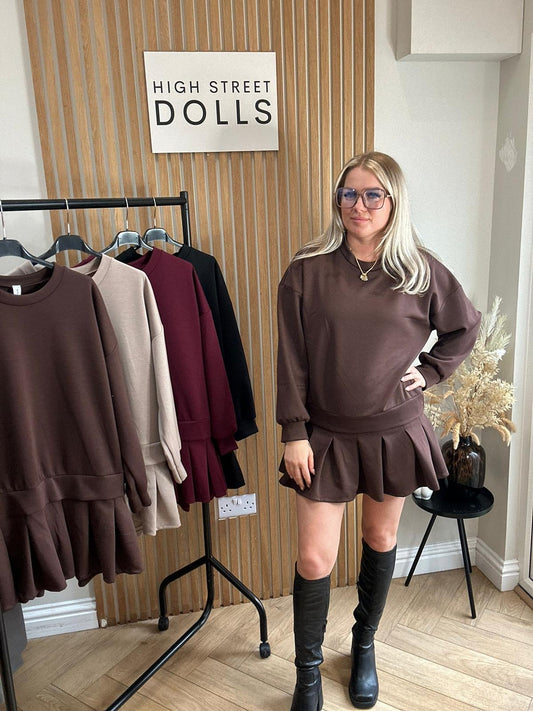 Ava Jumper Dress With Pleated Skirt Autumn Winter