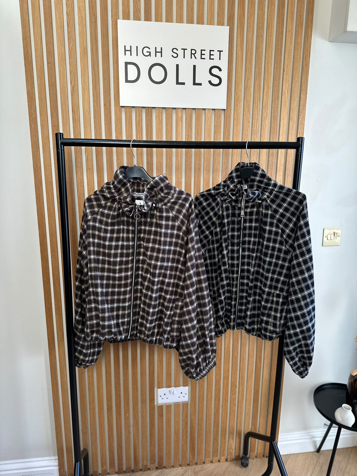 Harley Checkered Lightweight Soft Jacket – Women’s Cover-Up, Autumn/Winter Layer with Gathered Funnel Neckline