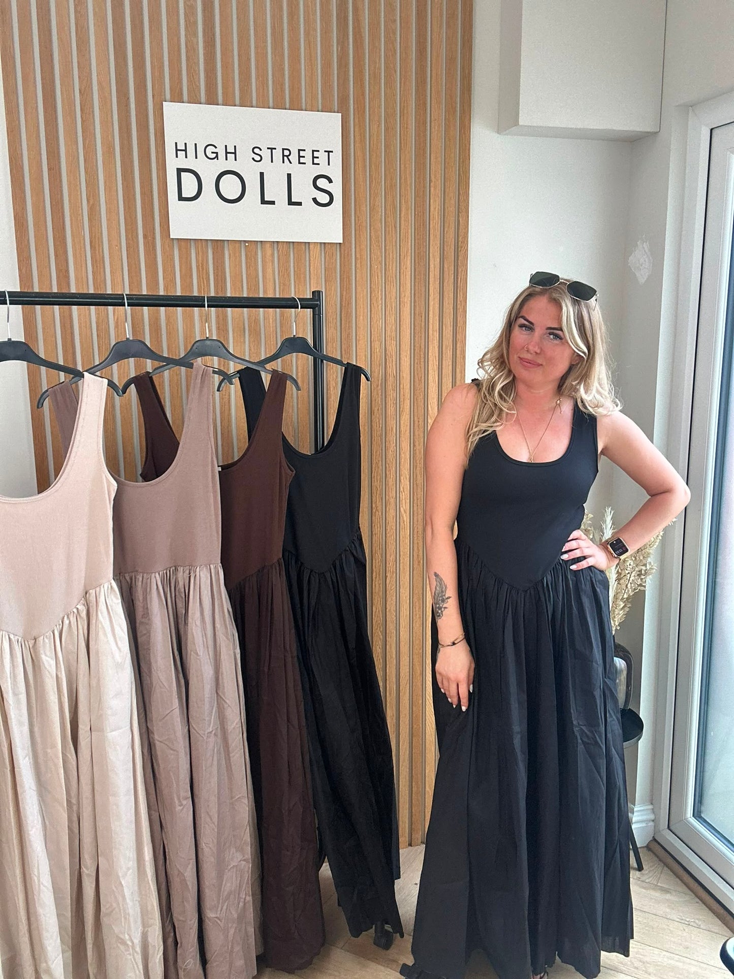 Charlotte Maxi Dress Longline Gathered Skirt Ruffles Stretch Summer Holiday