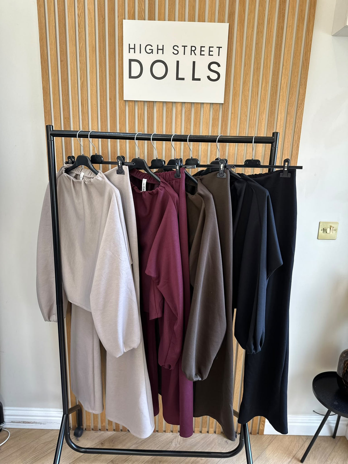 Rosalie High Neck Top & High Waisted Trouser Co-Ord Set Women’s Loungewear Autumn Winter