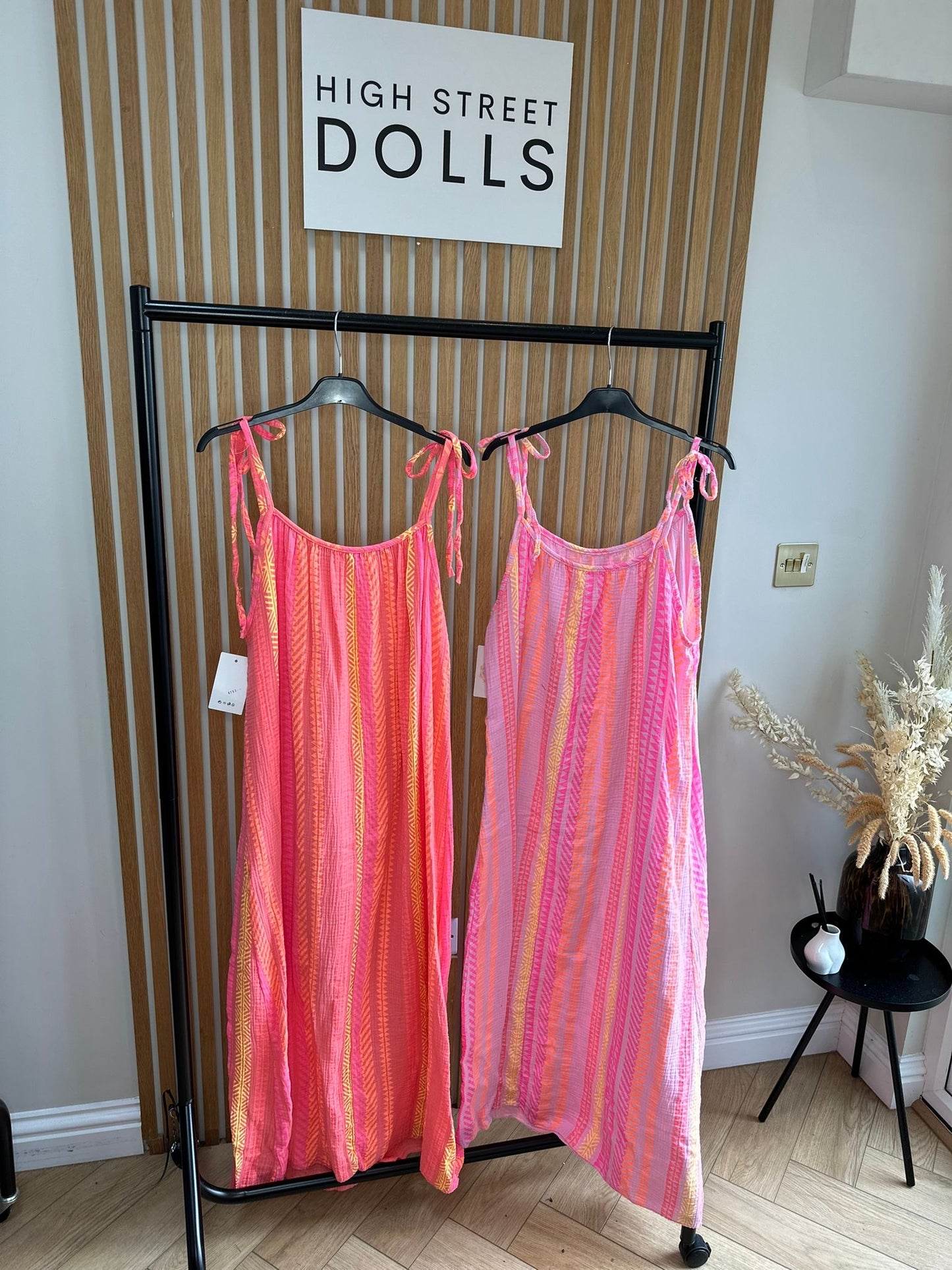 Daphne Printed Dress Maxi Length Stripe Print Holiday Summer