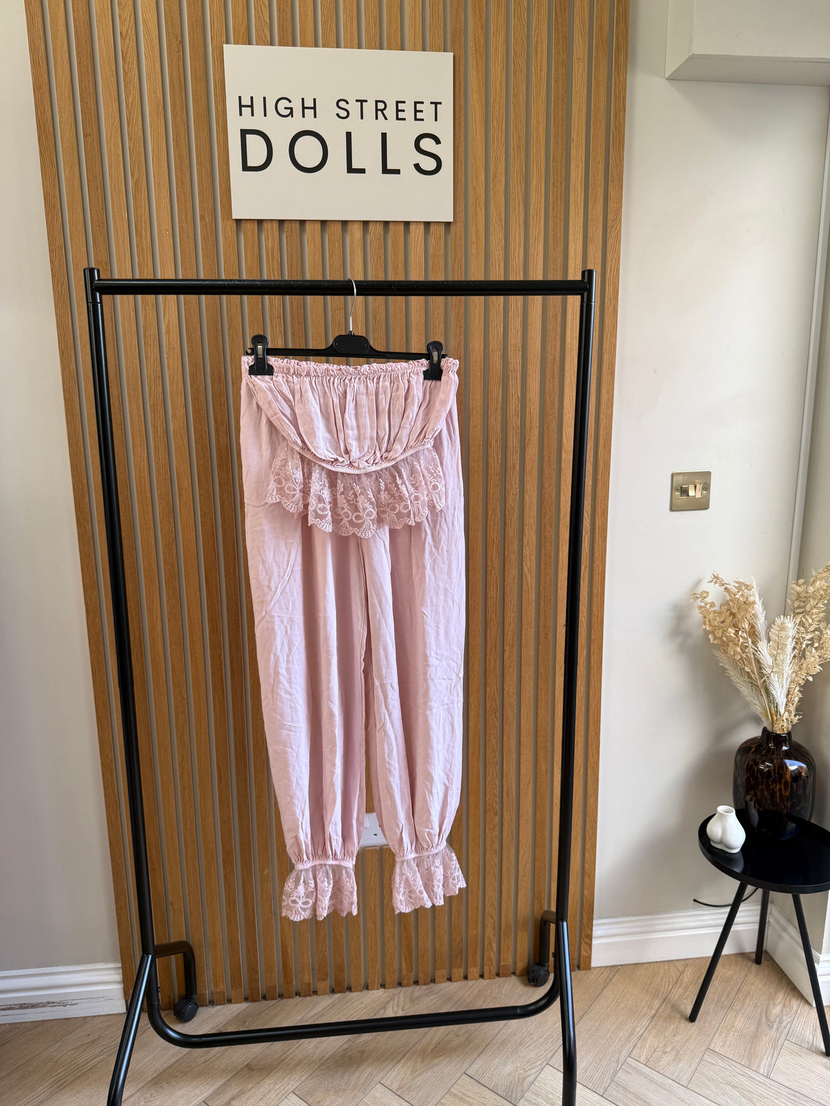 Fern Lace Bandeau Top & Harem Trousers Co-Ord – Women’s Boho Two Piece Summer Set