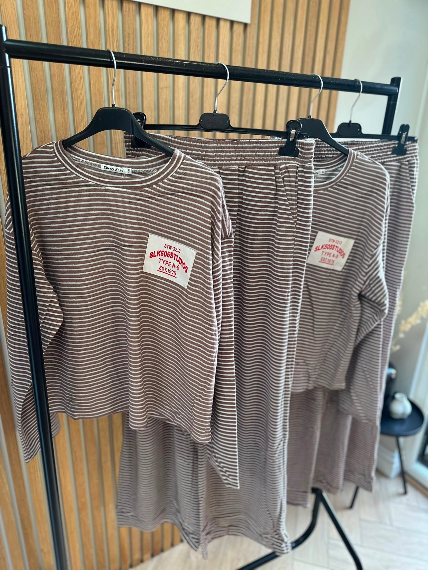 Tori Striped Lounge Set – Women’s Co-Ord Loungewear, Autumn Winter, Soft Lightweight Fabric