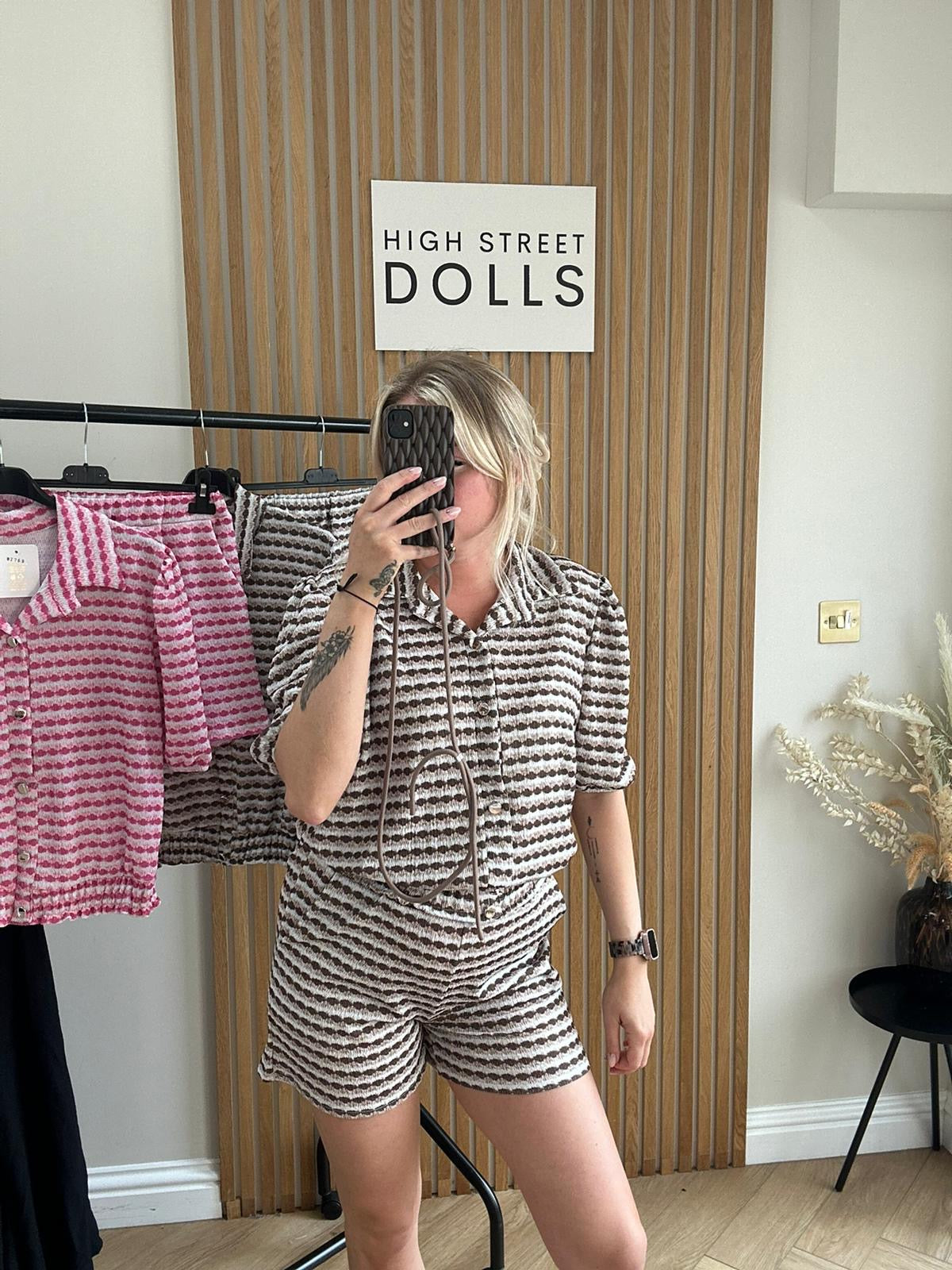 Morgan Striped Top and Shorts Set Summer Holiday Outfit