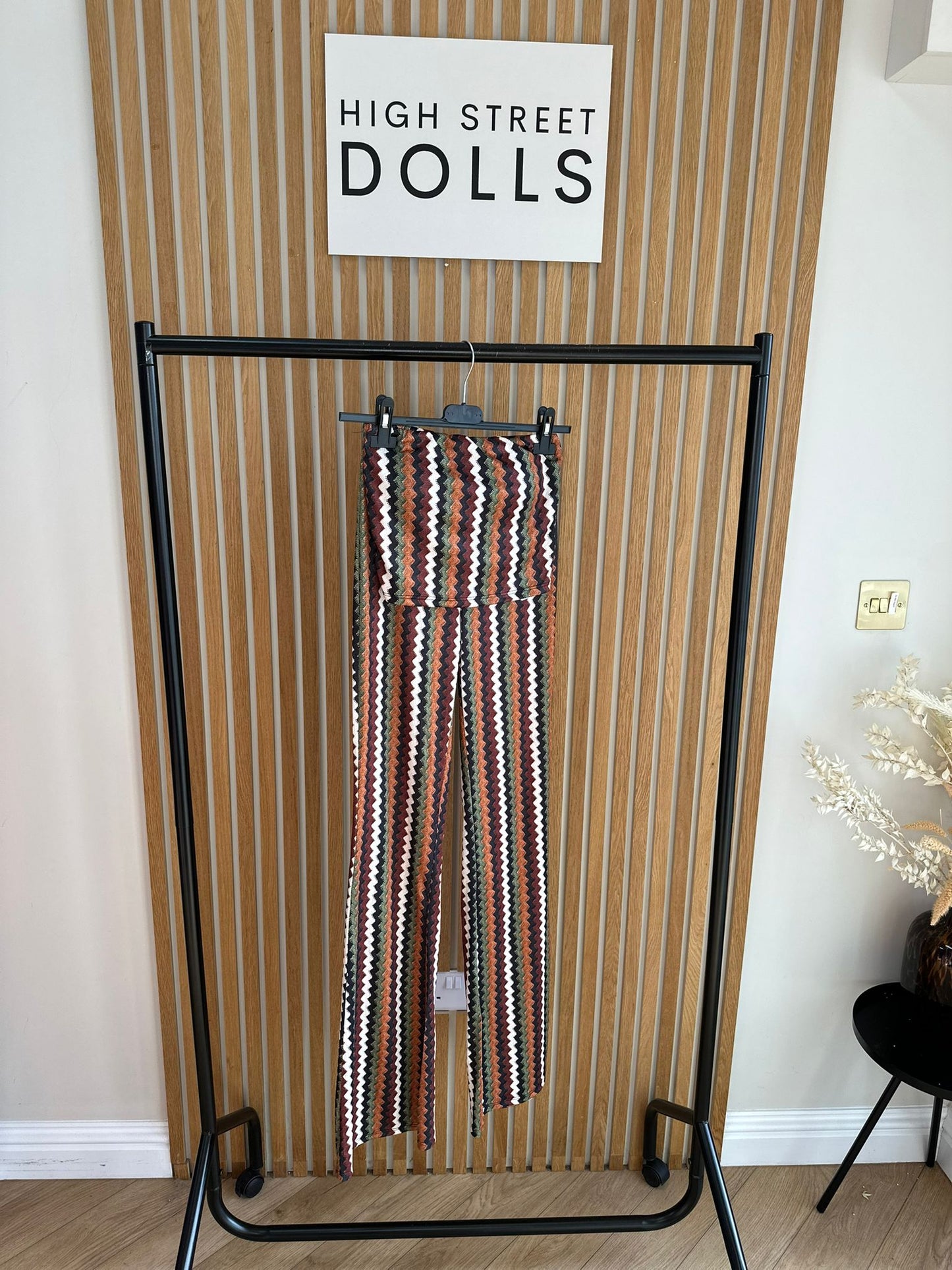 Hattie Co Ord Bandeau Top With Flare Trousers Zigzag Print Summer Outfit Holiday