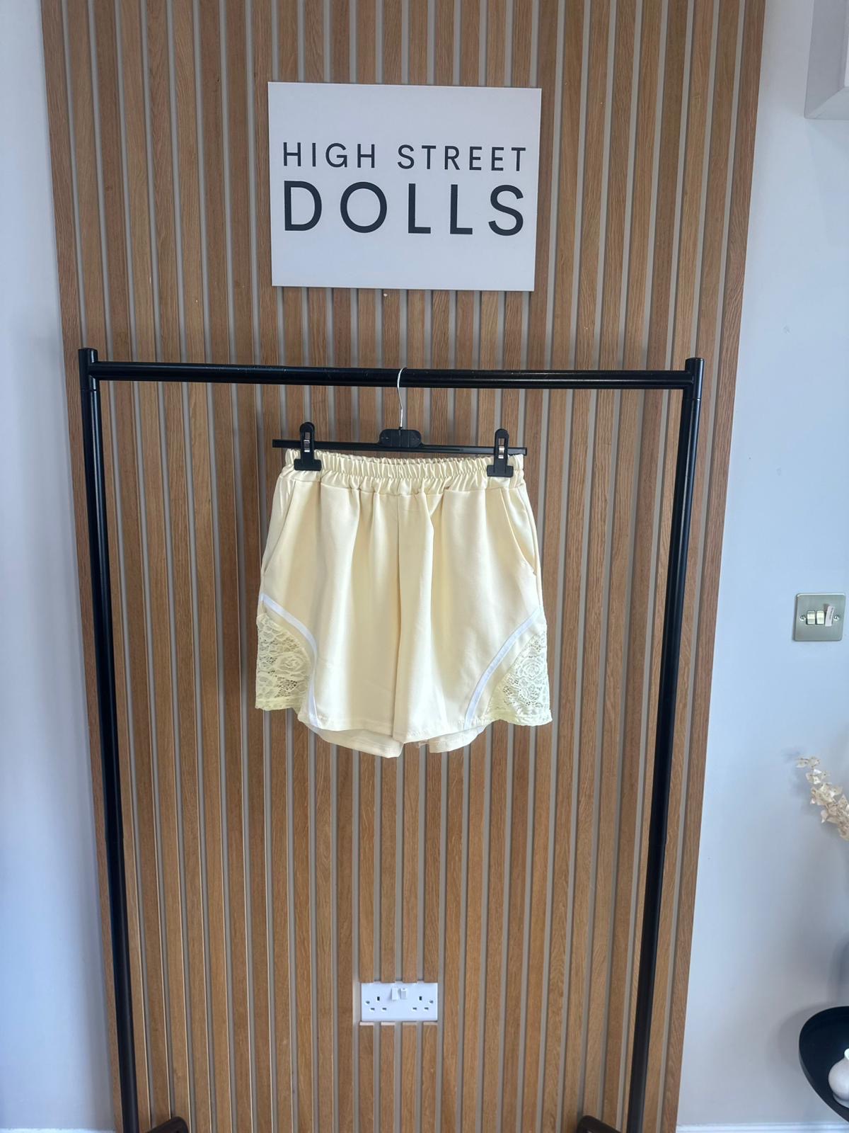 Sugar Lace Shorts Activewear Stripe Details Spring Summer Holiday Elastic Waistband