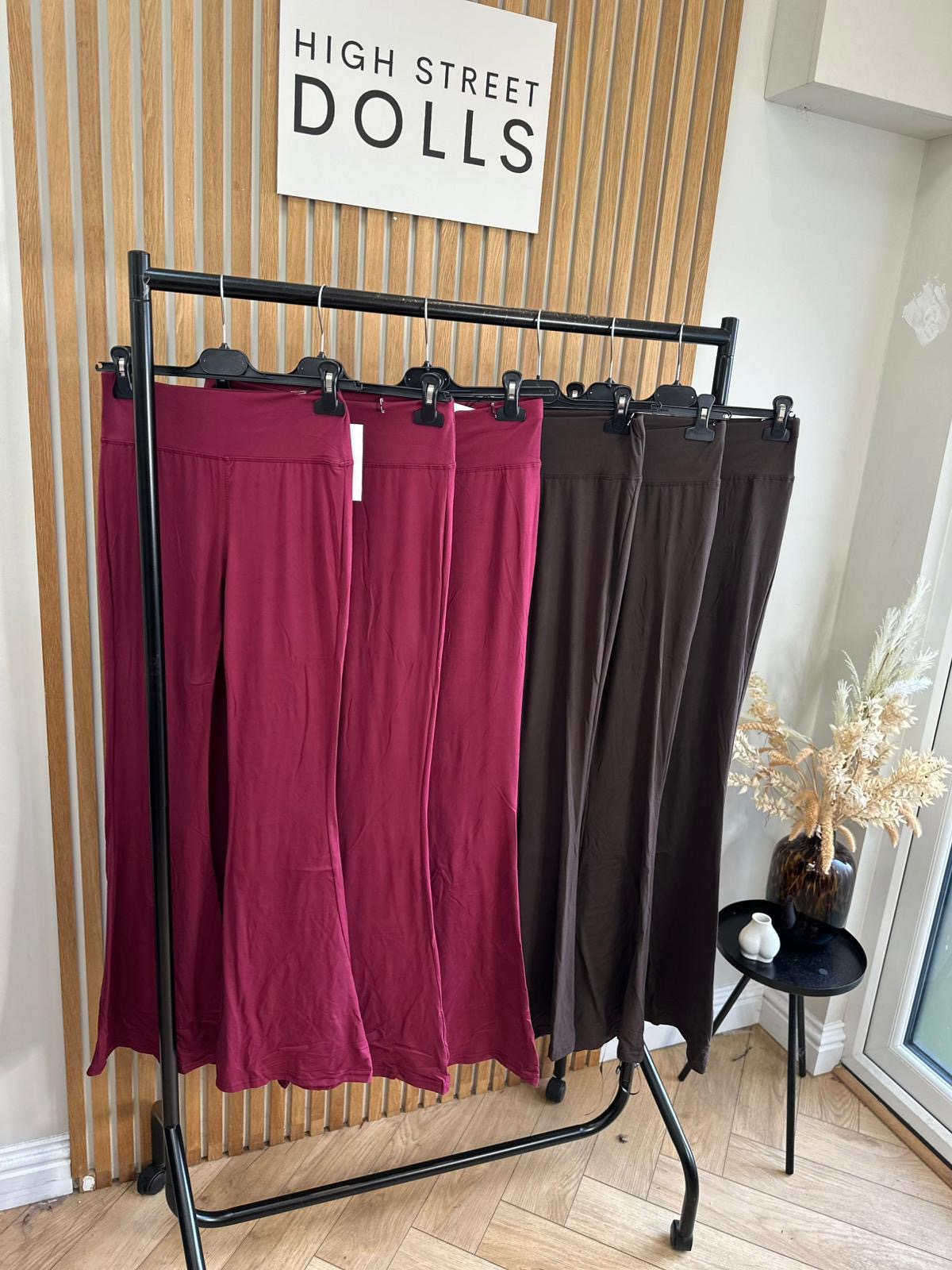 Erin Lycra Flare Trousers Fitted Leggings Activewear Autumn Winter