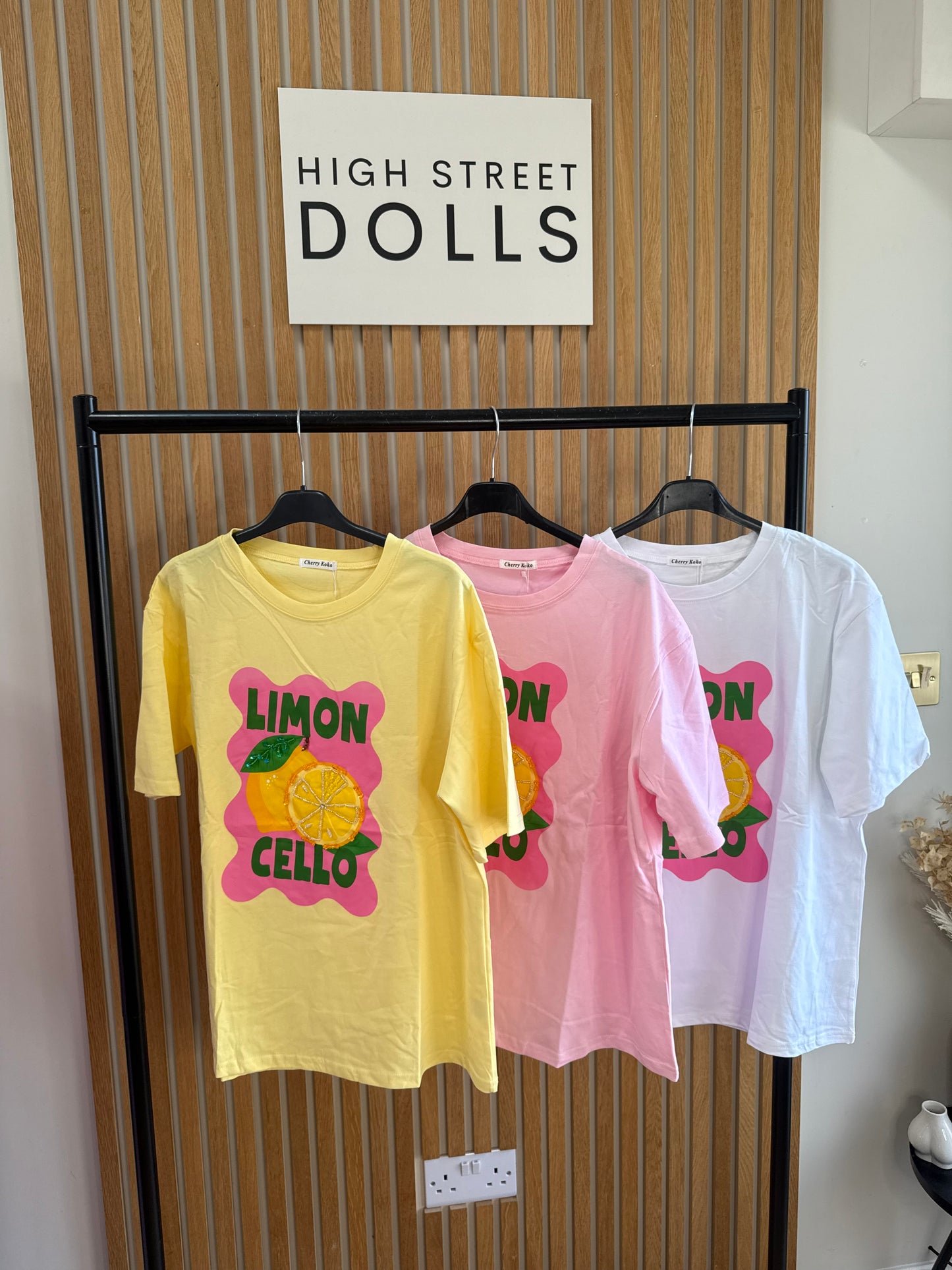 Leighla T Shirt Lemon Print Short Sleeves Spring Summer