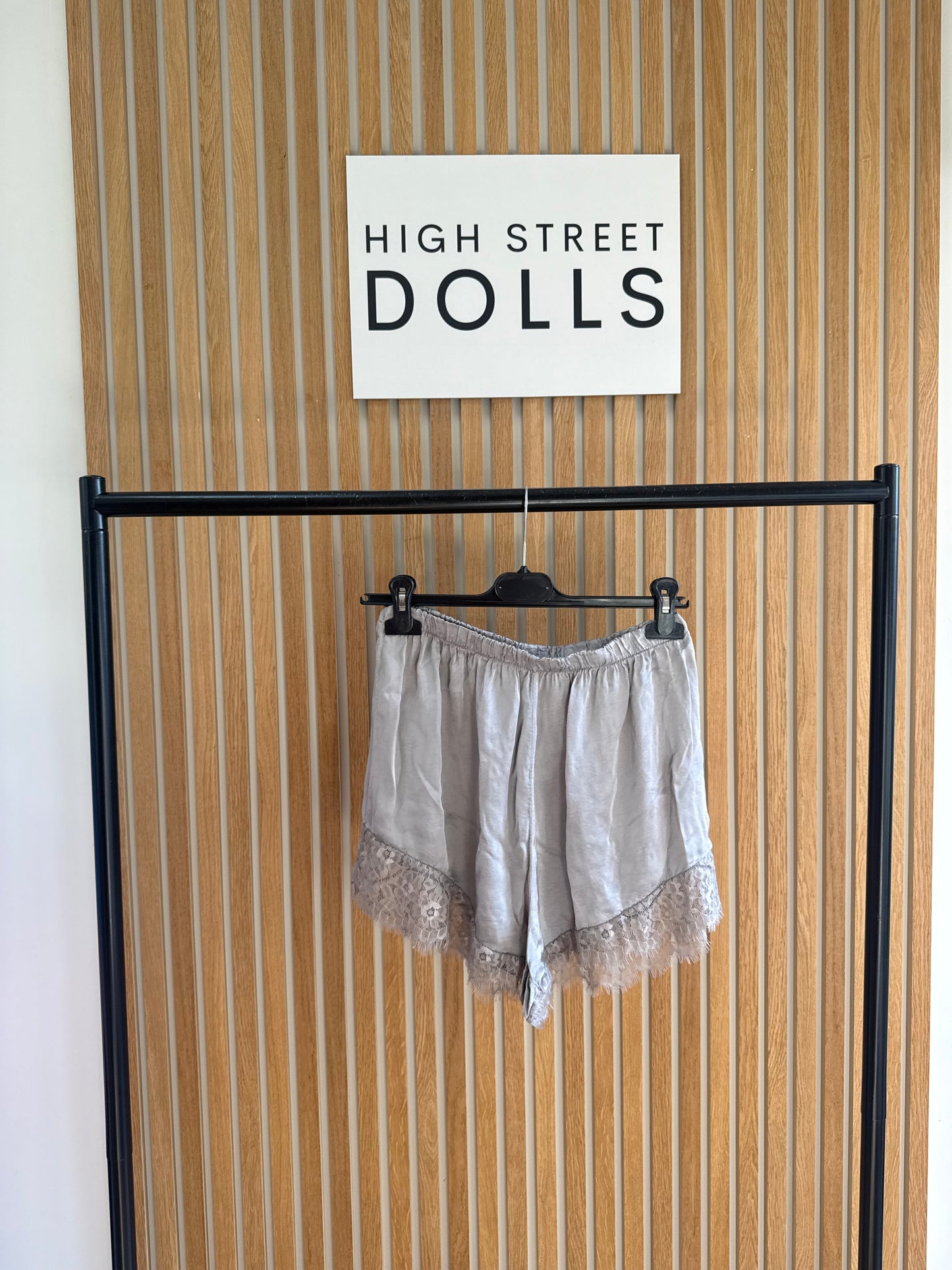Harriet Satin Lace Shorts Spring Summer Holiday Elastic Waistband
