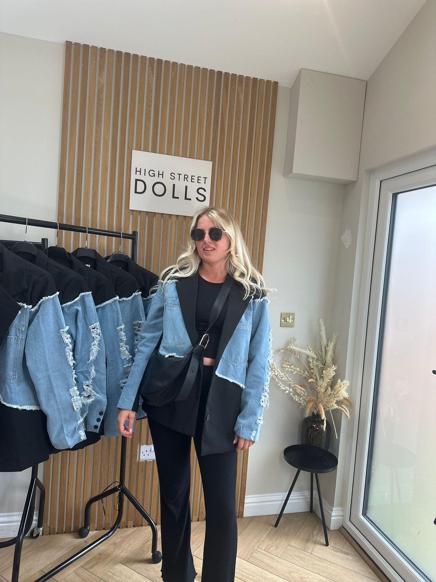 Callie Blazer Denim Sleeves Women’s Jacket