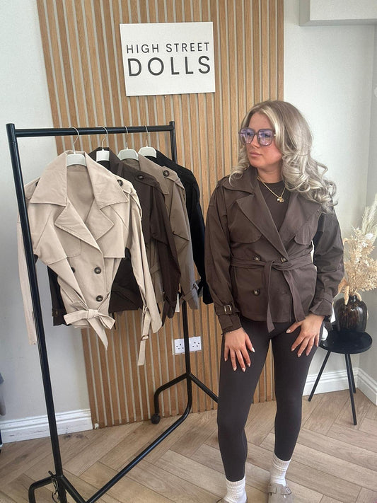 Clara Double Breasted Jacket Lightweight Trench Coat