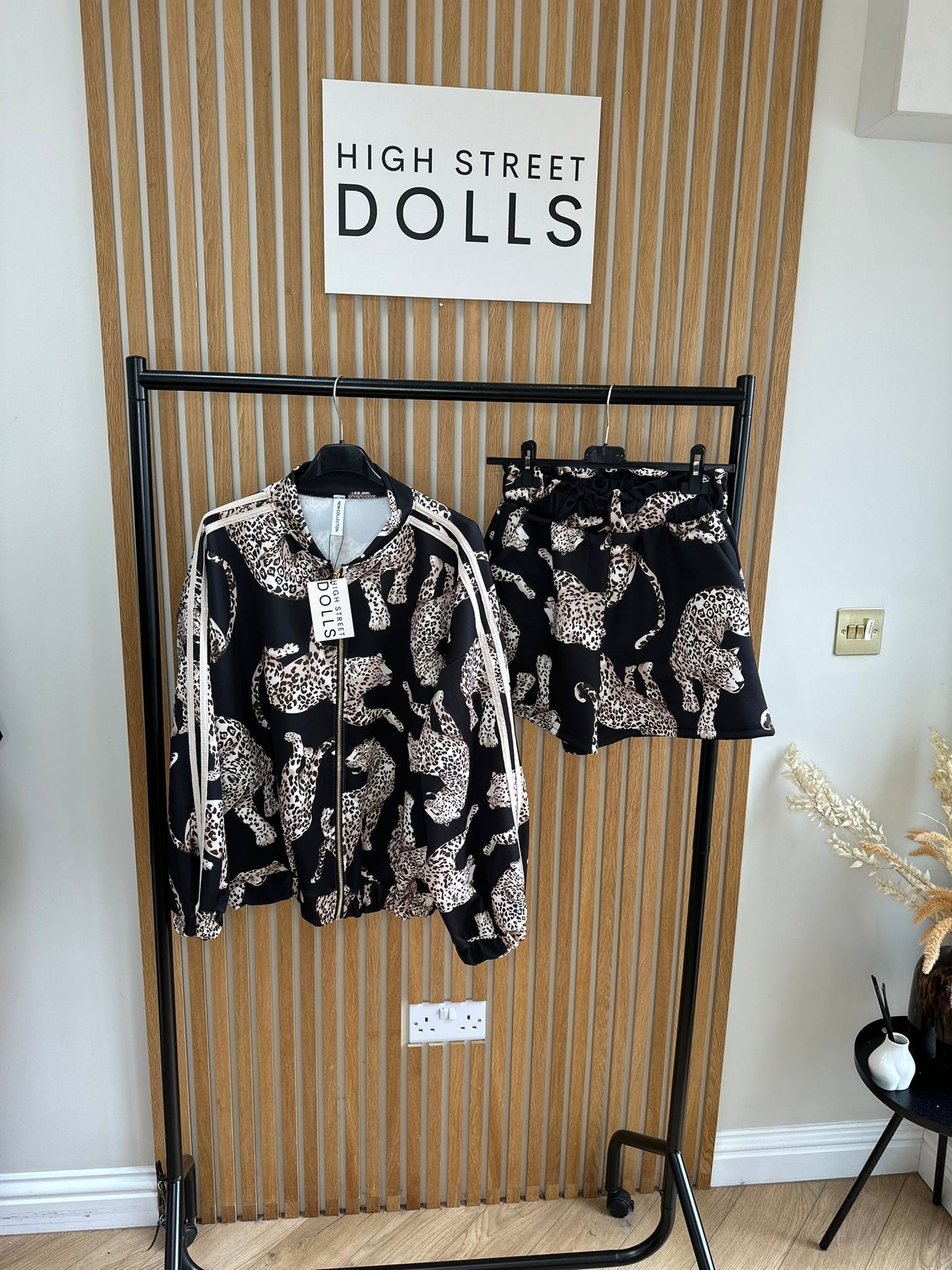 SassKia Cheetah Print Bomber Jacket and Shorts Holiday Summer Women’s two piece co-ord