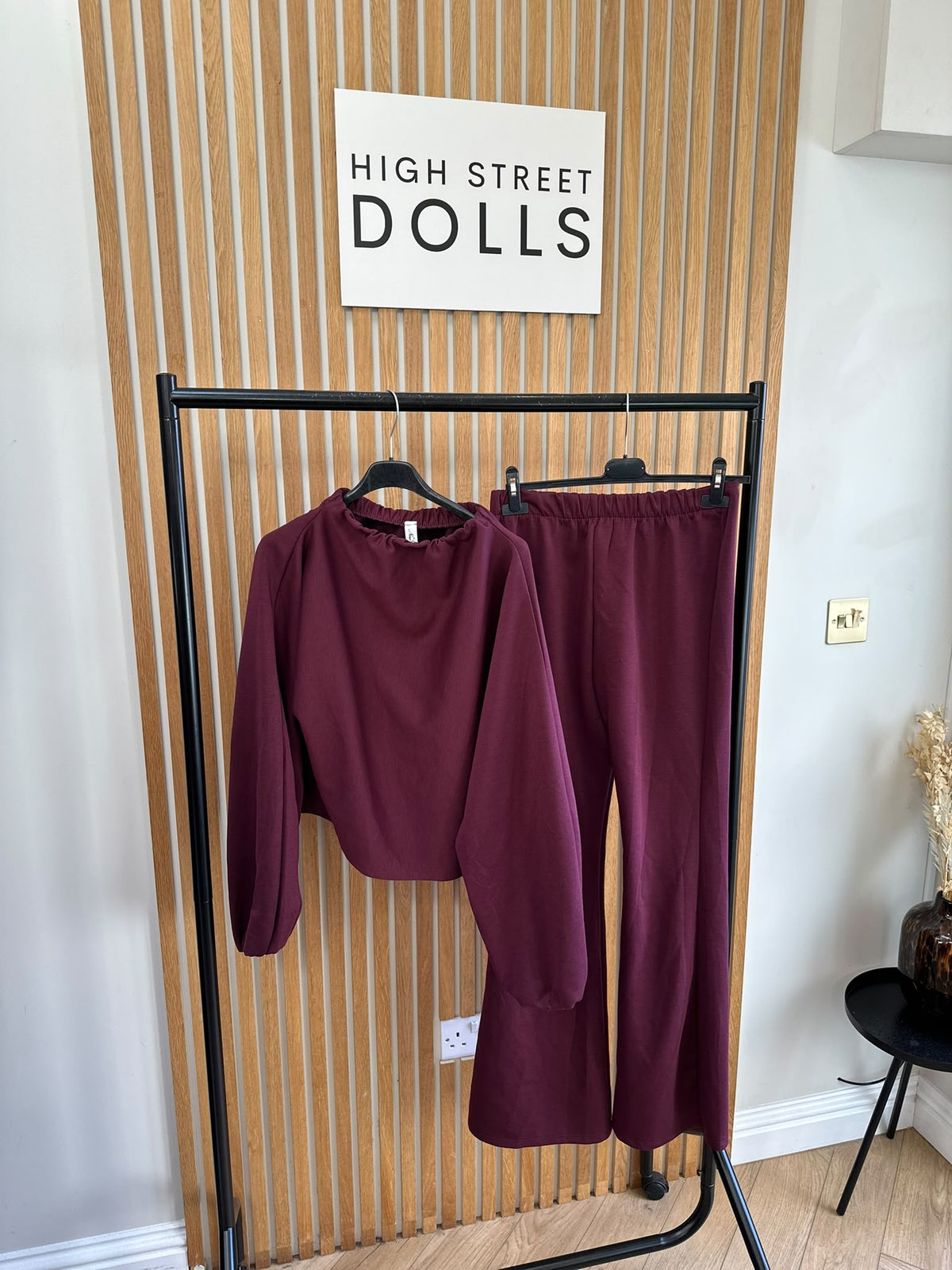 Rosalie High Neck Top & High Waisted Trouser Co-Ord Set Women’s Loungewear Autumn Winter
