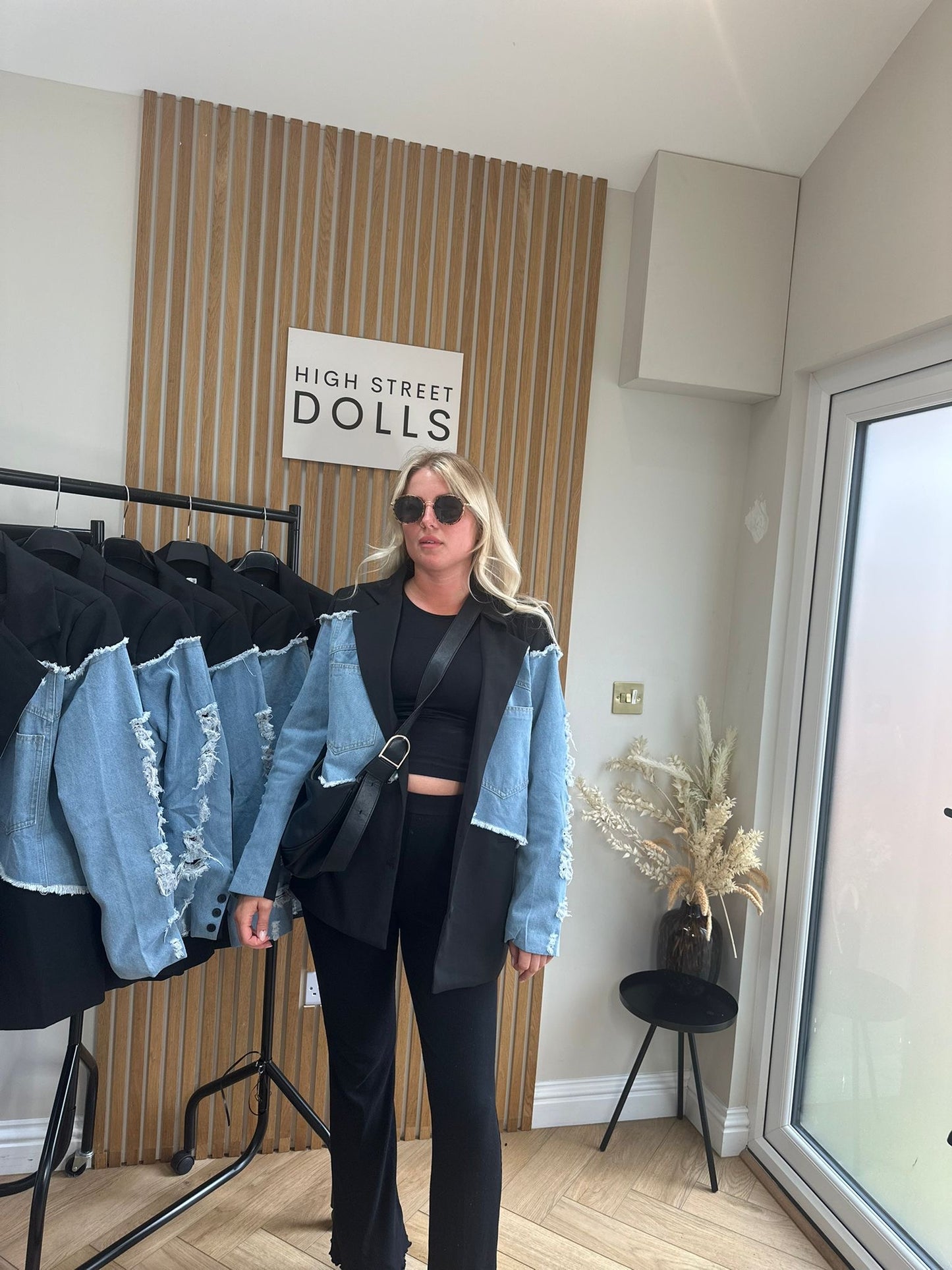 Callie Blazer Denim Sleeves Women’s Jacket