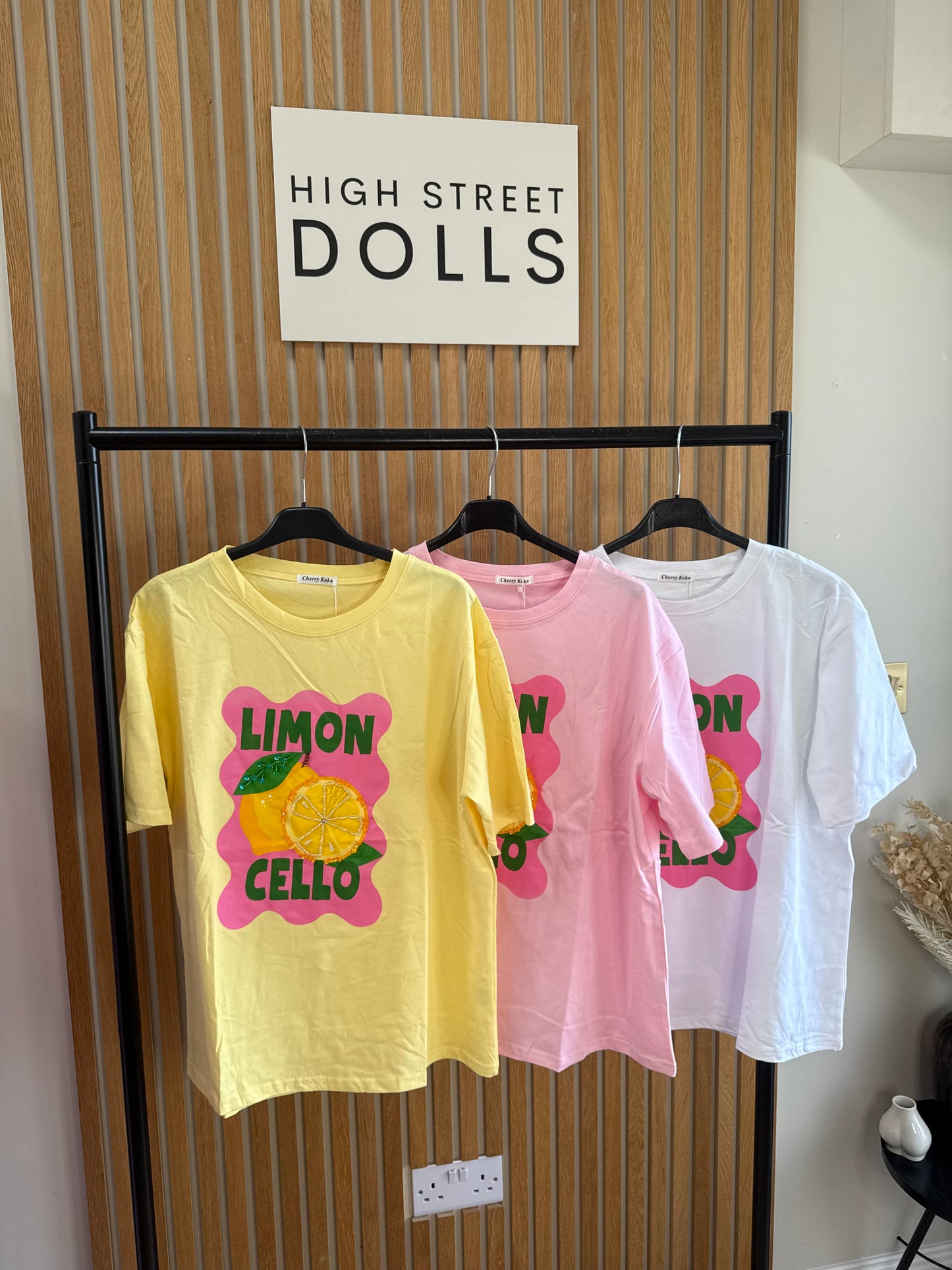 Leighla T Shirt Lemon Print Short Sleeves Spring Summer