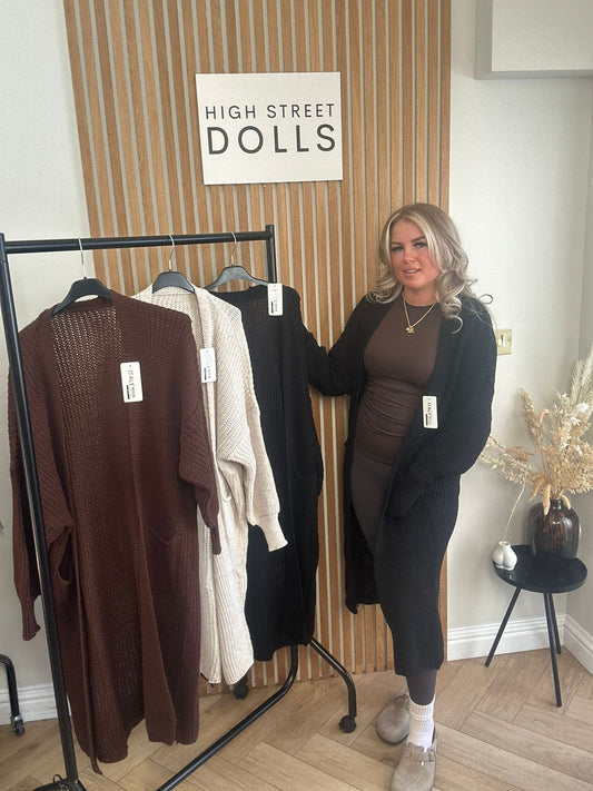 Long Cardigan Balloon Sleeve