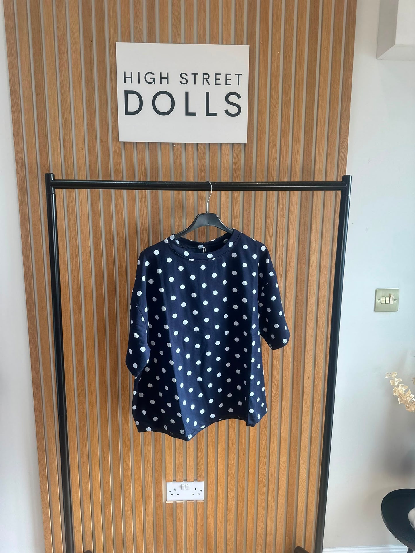 Mabel Polka Dot Oversized T Shirt Short Sleeves Spring Summer Lemon Viral