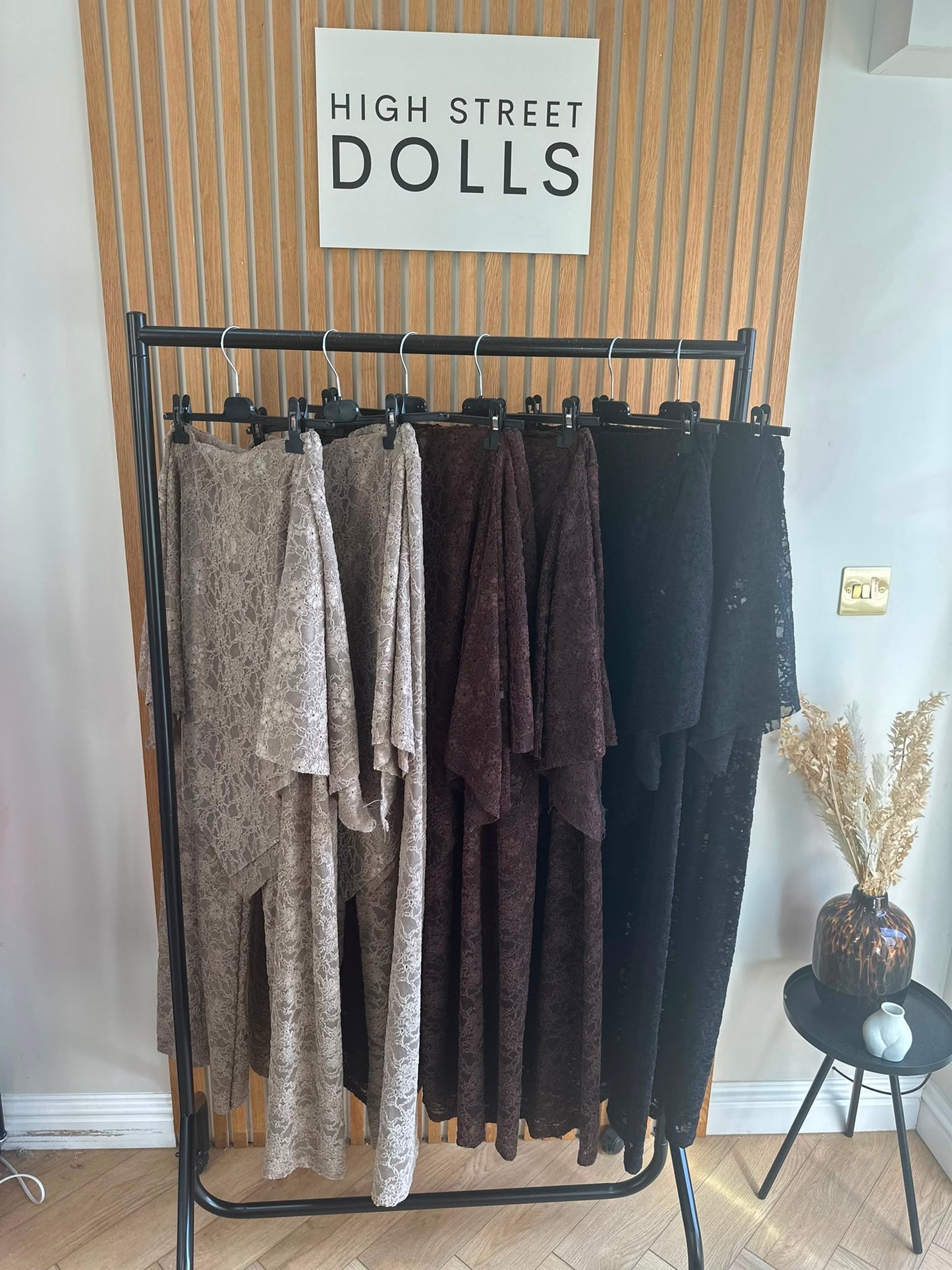 Cecilia Lace Co Ord Poncho Top and Trousers Wide Leg Sheer Evening Outfit