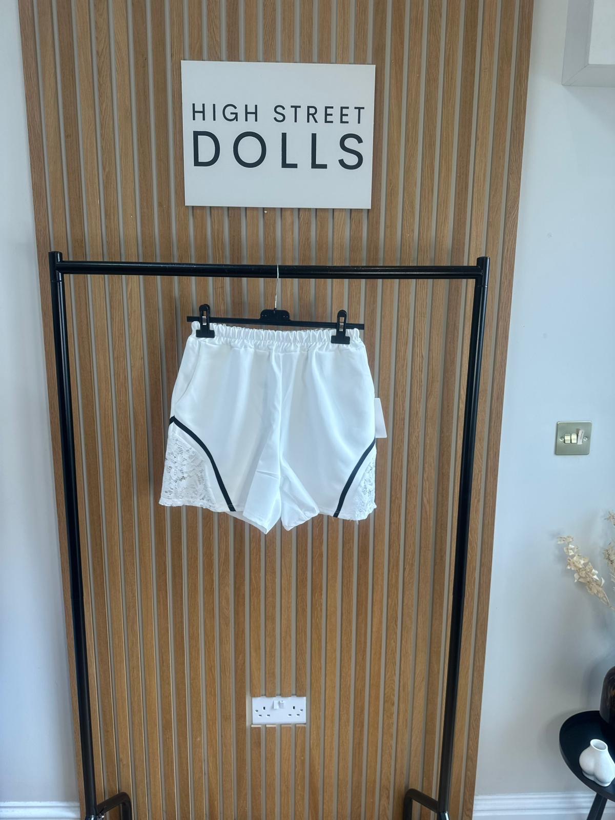 Sugar Lace Shorts Activewear Stripe Details Spring Summer Holiday Elastic Waistband