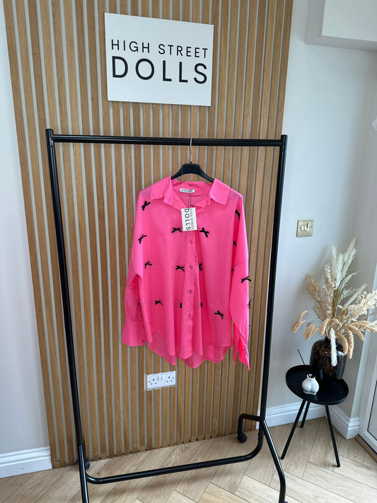 Rosie Long Sleeve Shirt With Bow Detail