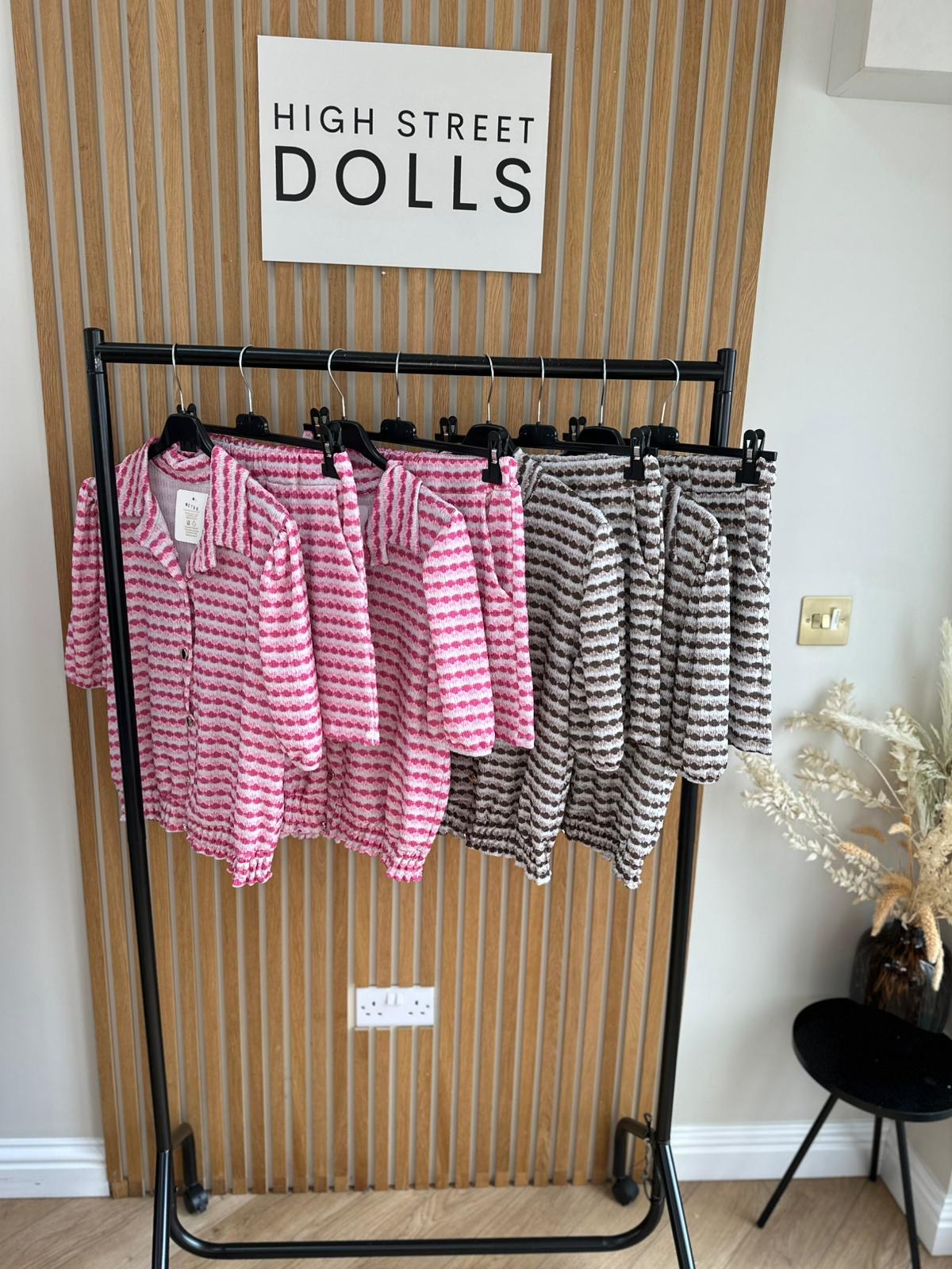 Morgan Striped Top and Shorts Set Summer Holiday Outfit