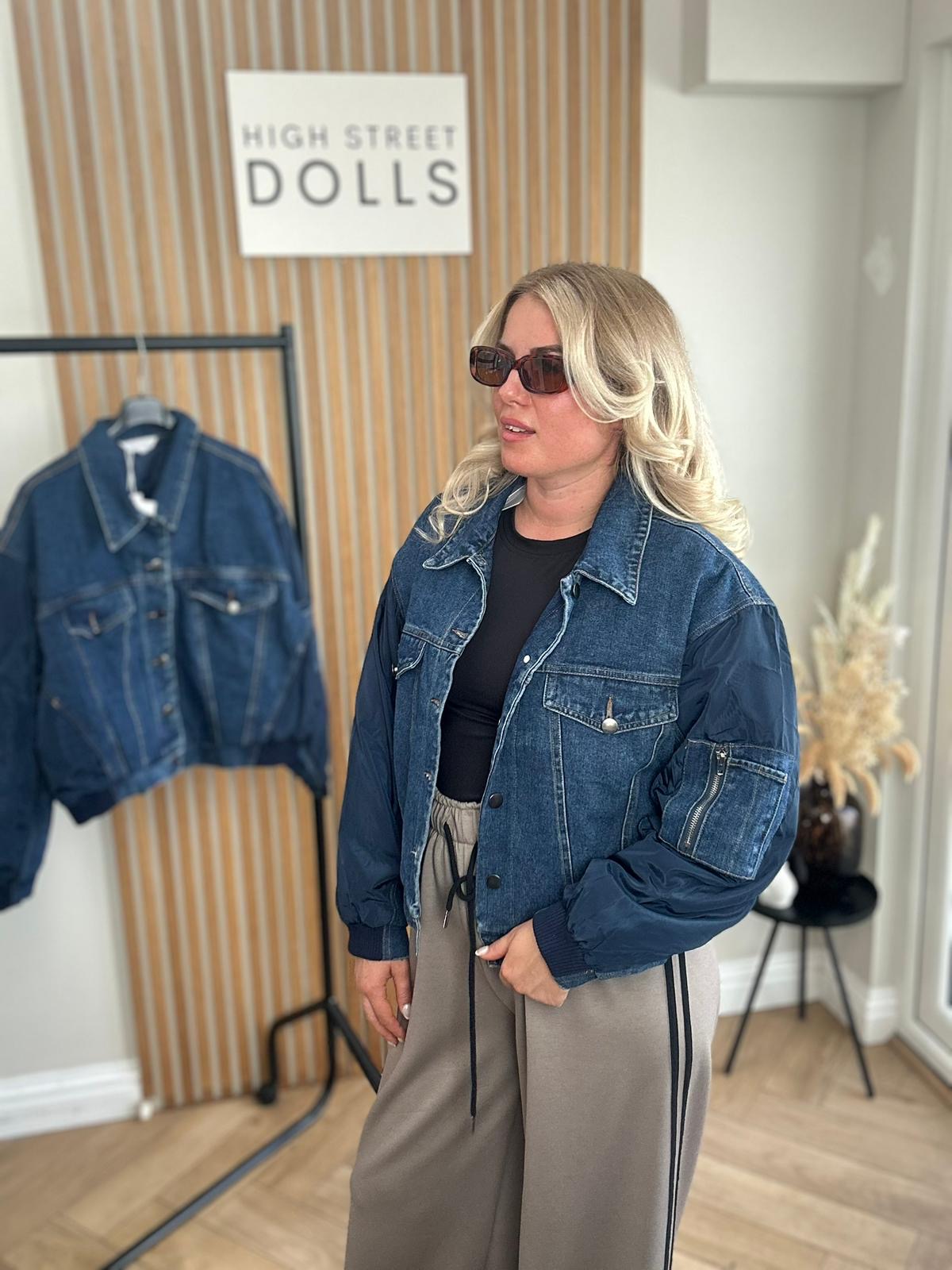 Odell Denim Bomber Jacket Jean Jacket Coat