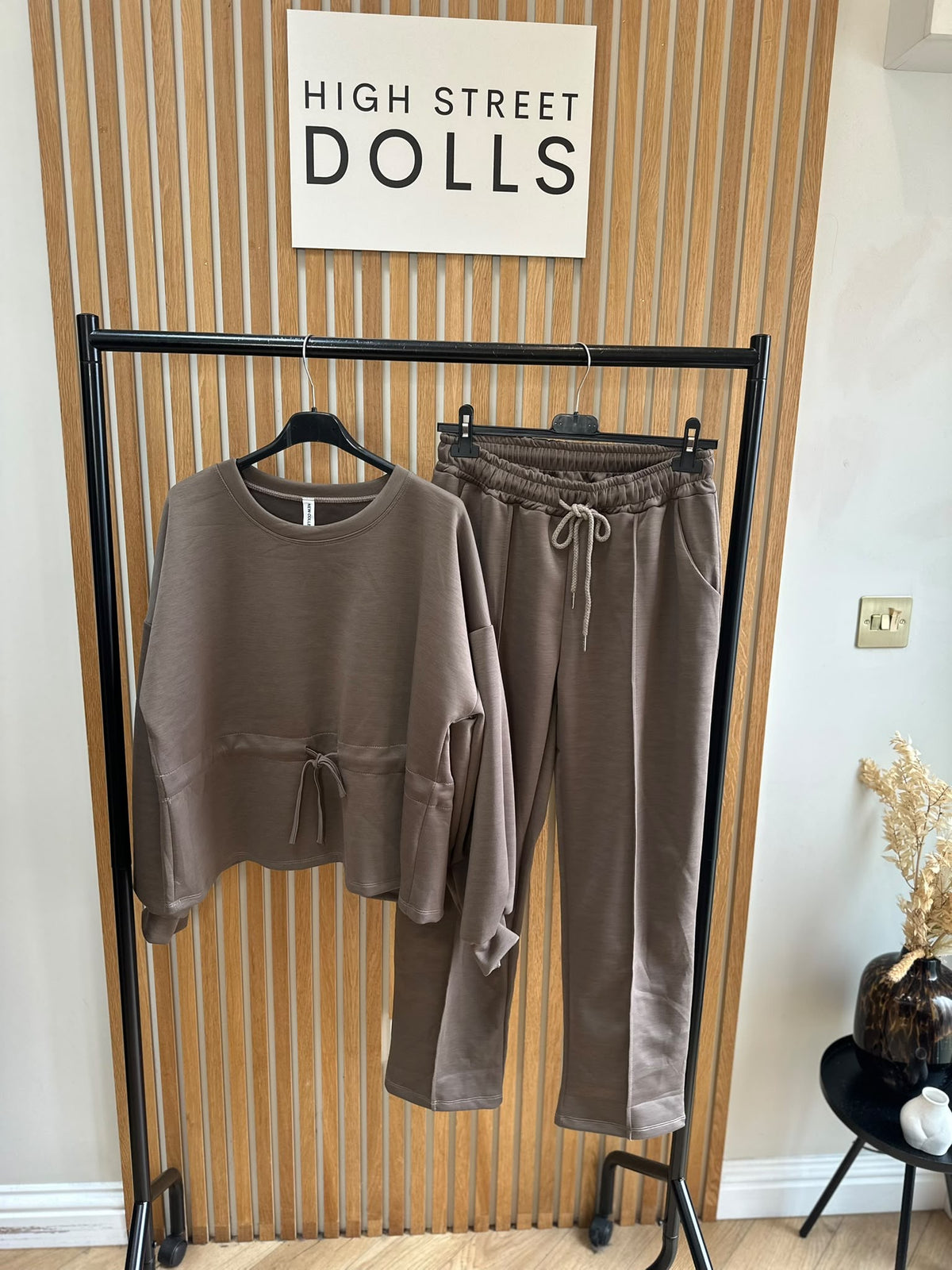 Millie Lounge Set Oversized Peplum Top & Tapered Trousers Two-Piece Loungewear Tracksuit Co-Ord Autumn Winter