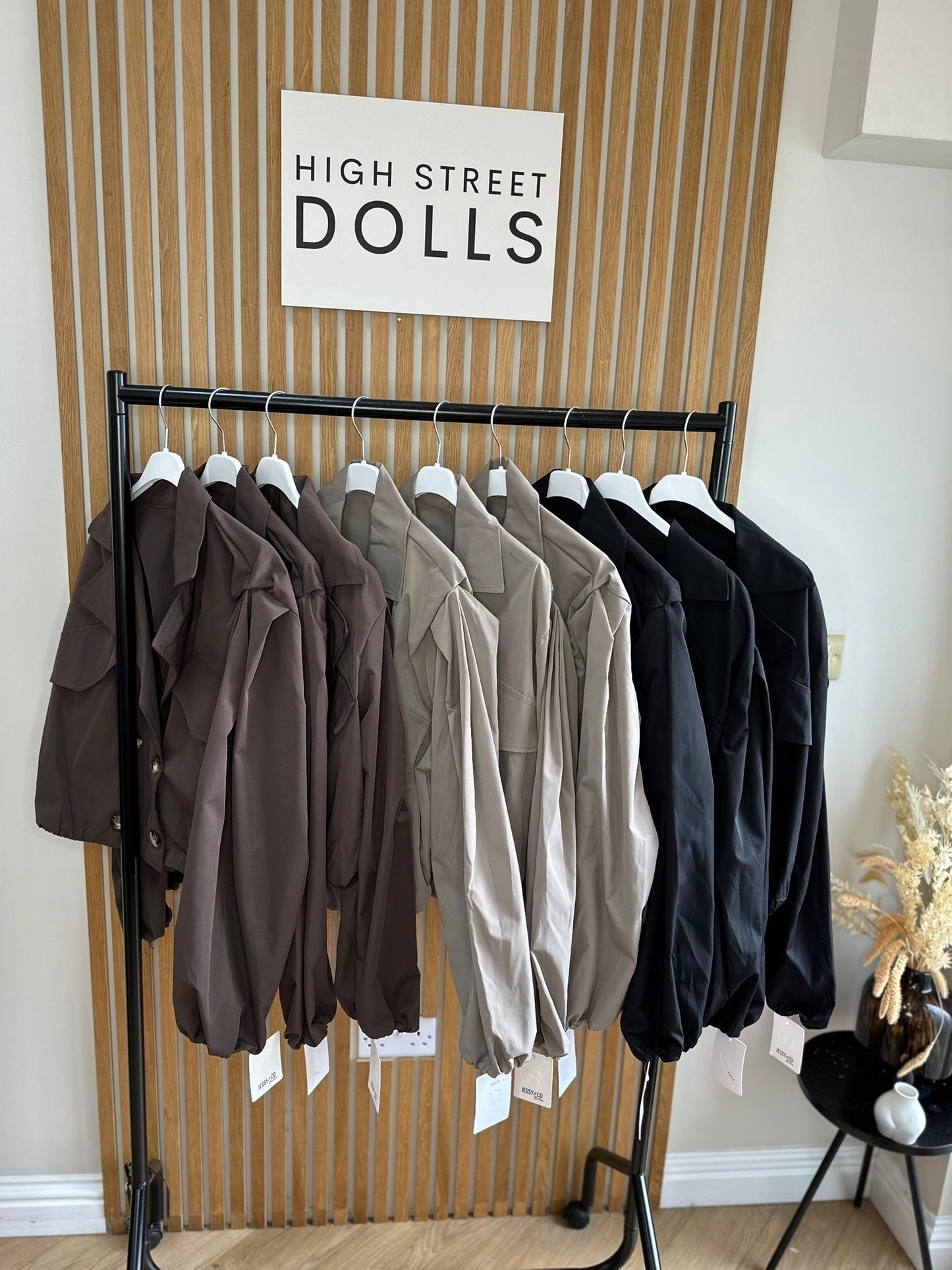 Riley Cropped Double Breasted Jacket Lightweight Trench Coat