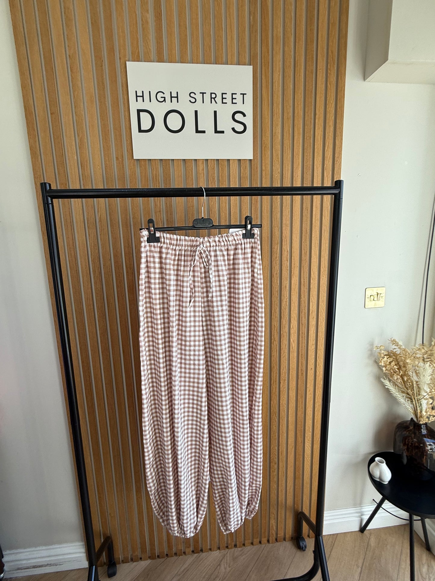 Colette Harem Trousers Gingham Material Women’s Summer Holiday Light Weight