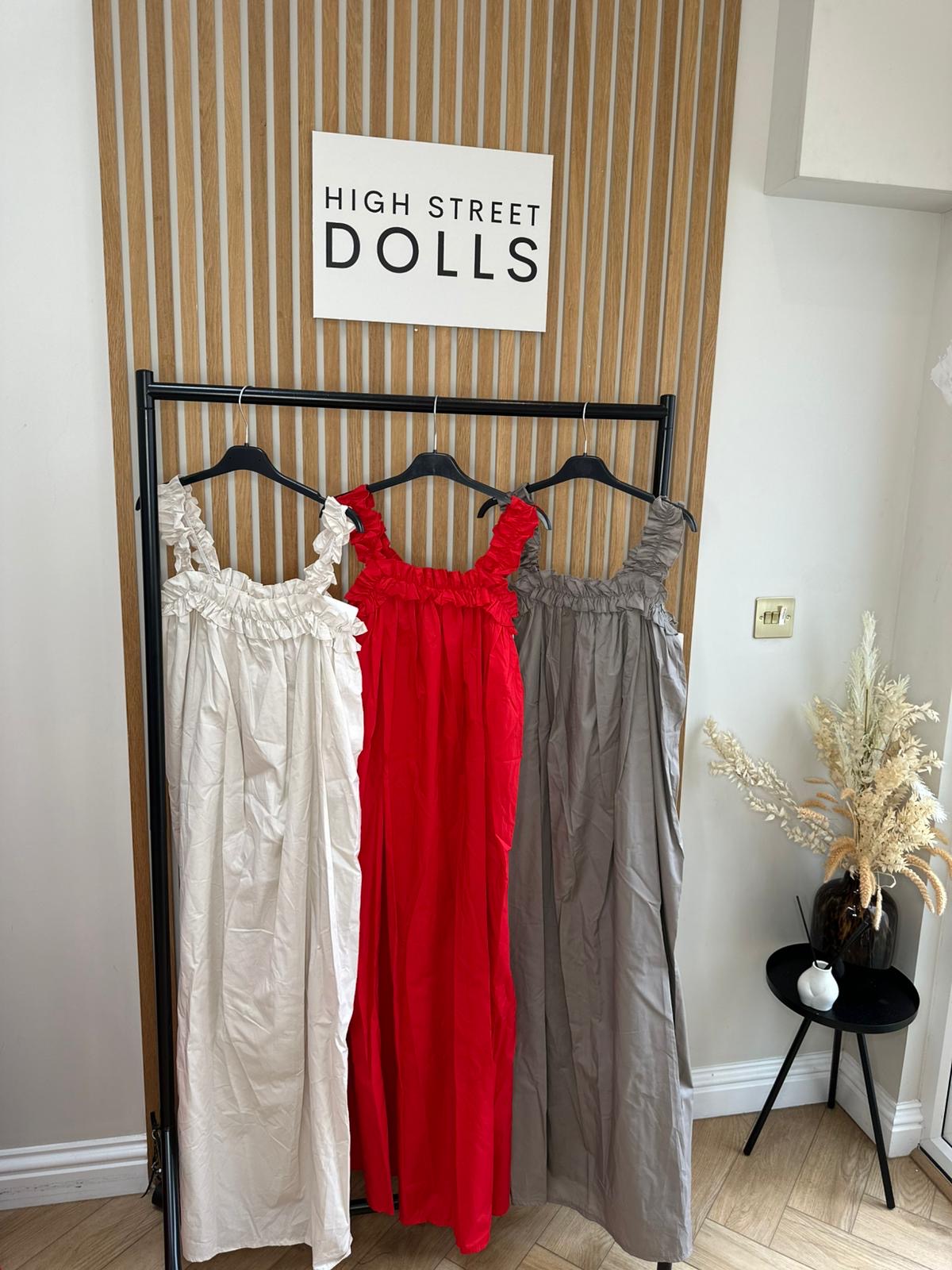 Sofia Maxi Dress Ruffle Straps Holiday Summer Outfit