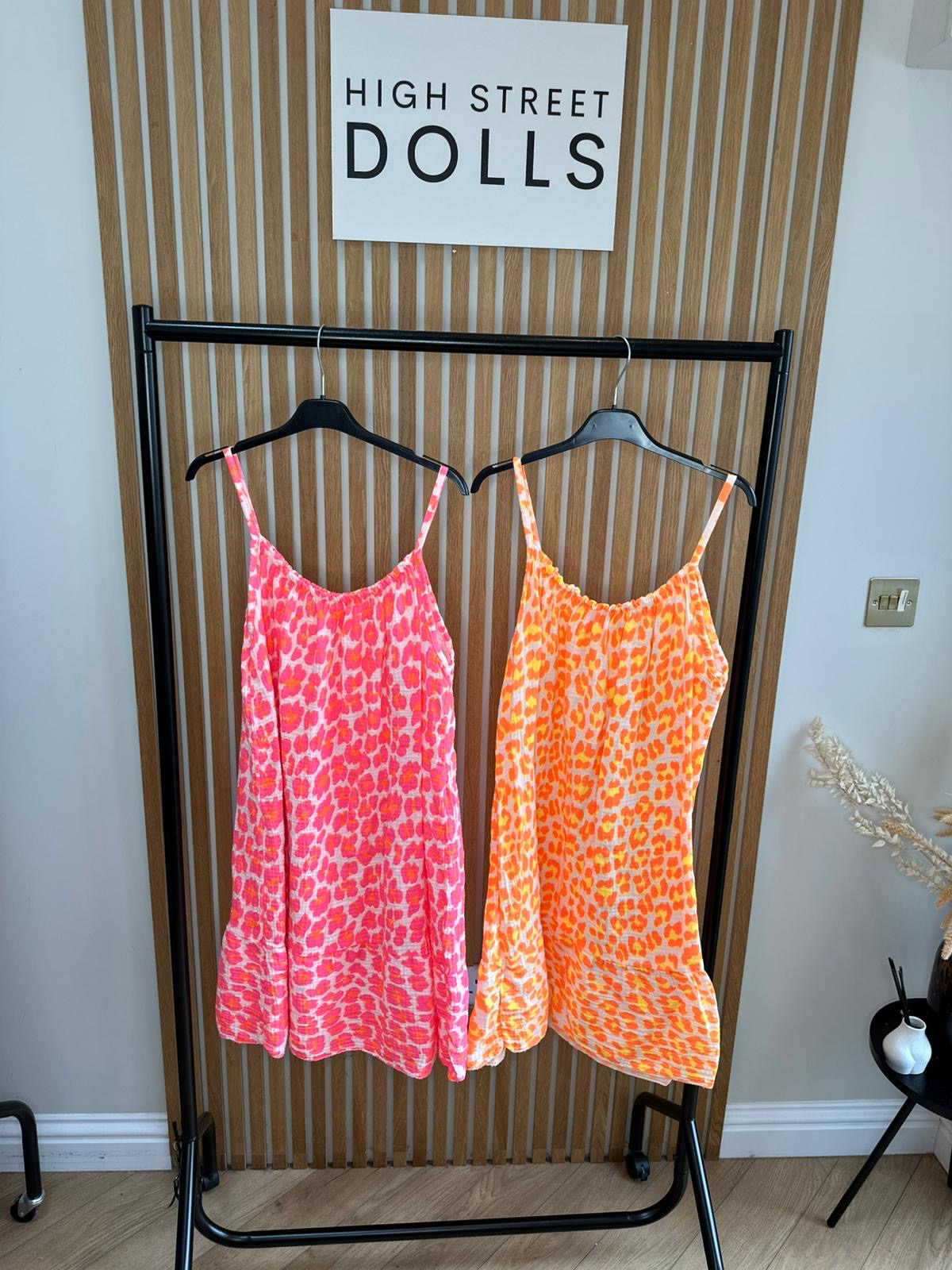Delilah Cheesecloth Printed Dress Mini Length Leopard Print Holiday Summer