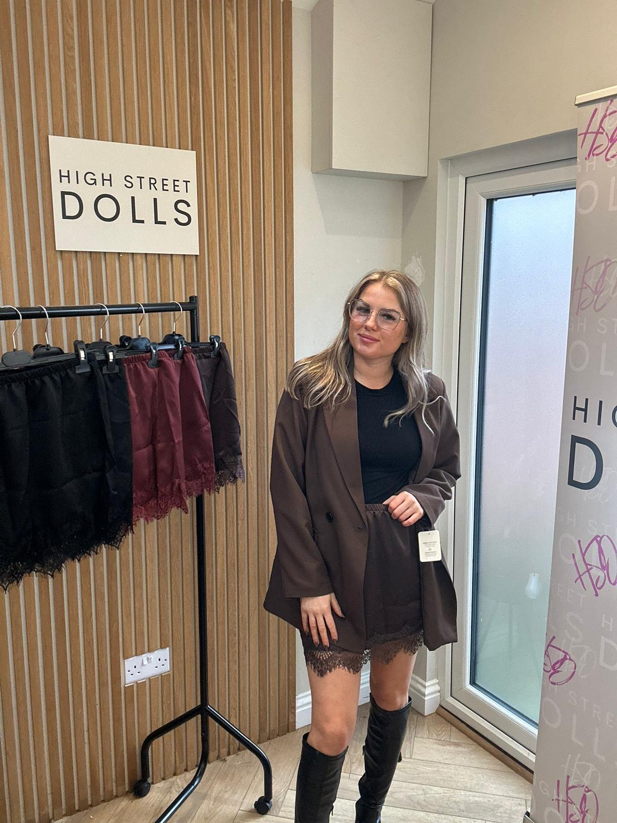 Adele Mini Skirt Lace Details  Autumn Winter Festive Christmas