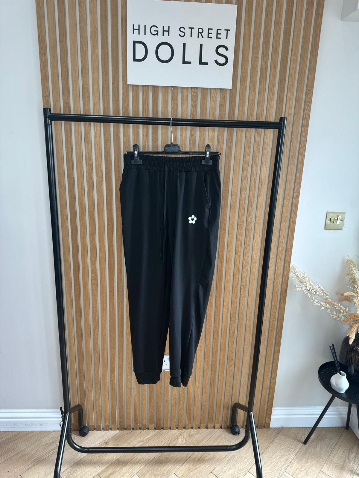 BodiBlossom Black Joggers