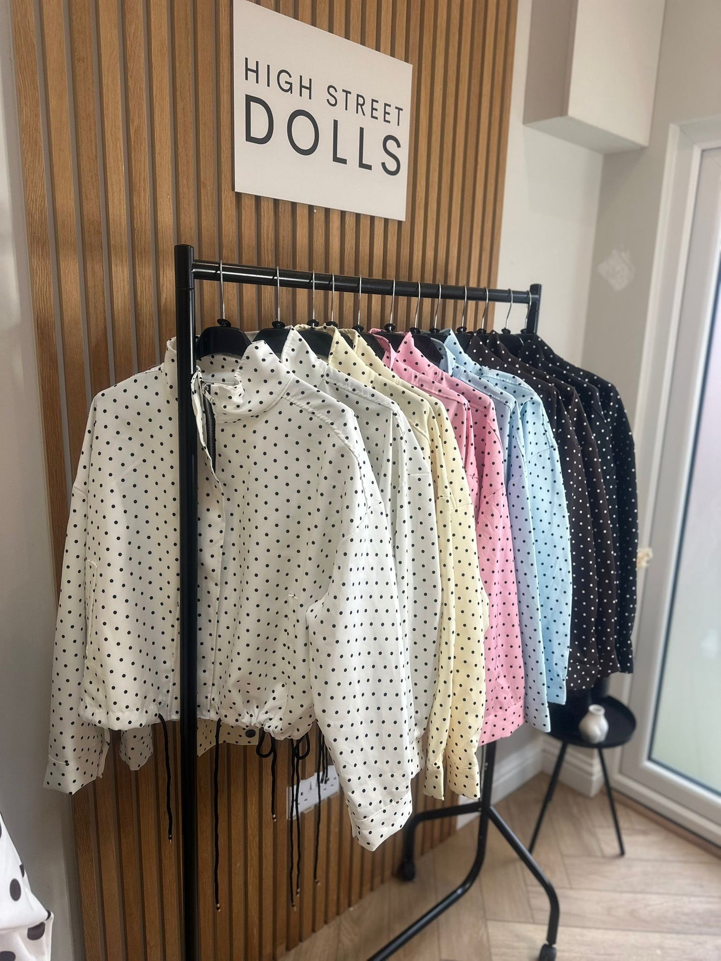 Willow Polka Dot Print Jacket and Shorts Holiday Spring Summer Women’s two piece co-ord Trending Viral Print Stripe Detail