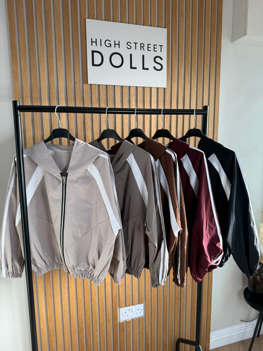 Remi Striped Zip-Up Jacket Women’s Sporty Lightweight Cover-Up Summer and Autumn Layer