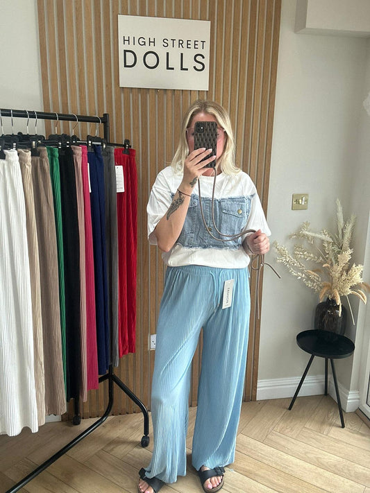 Nadine Pleated Summer Trousers Wide Leg Summer Fashion