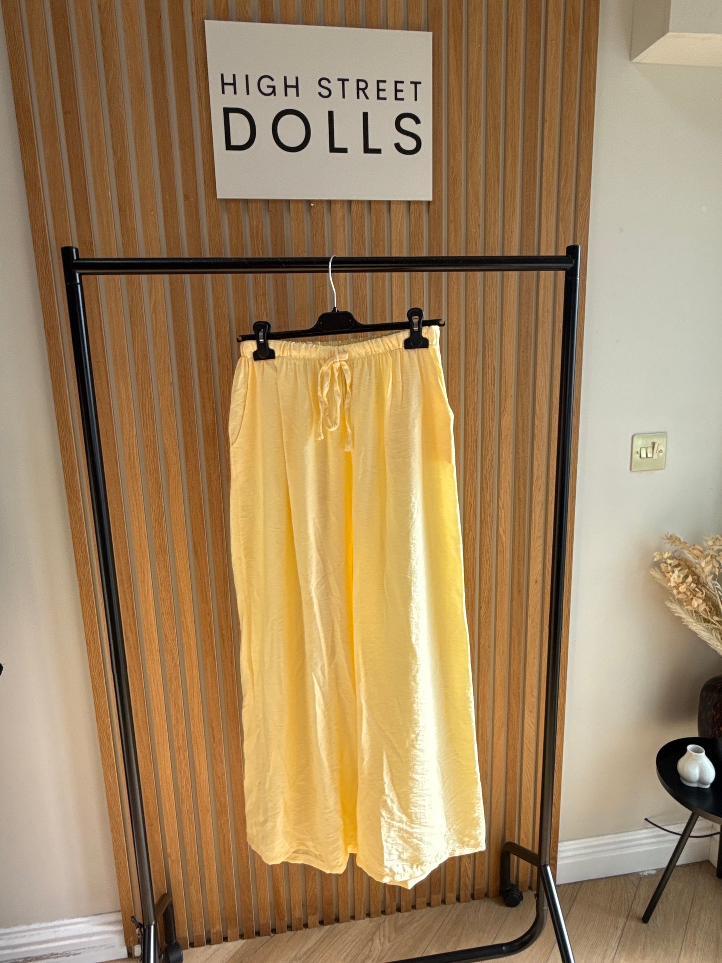 Saffron Wide Leg Trousers Light Weight Linen Style Summer